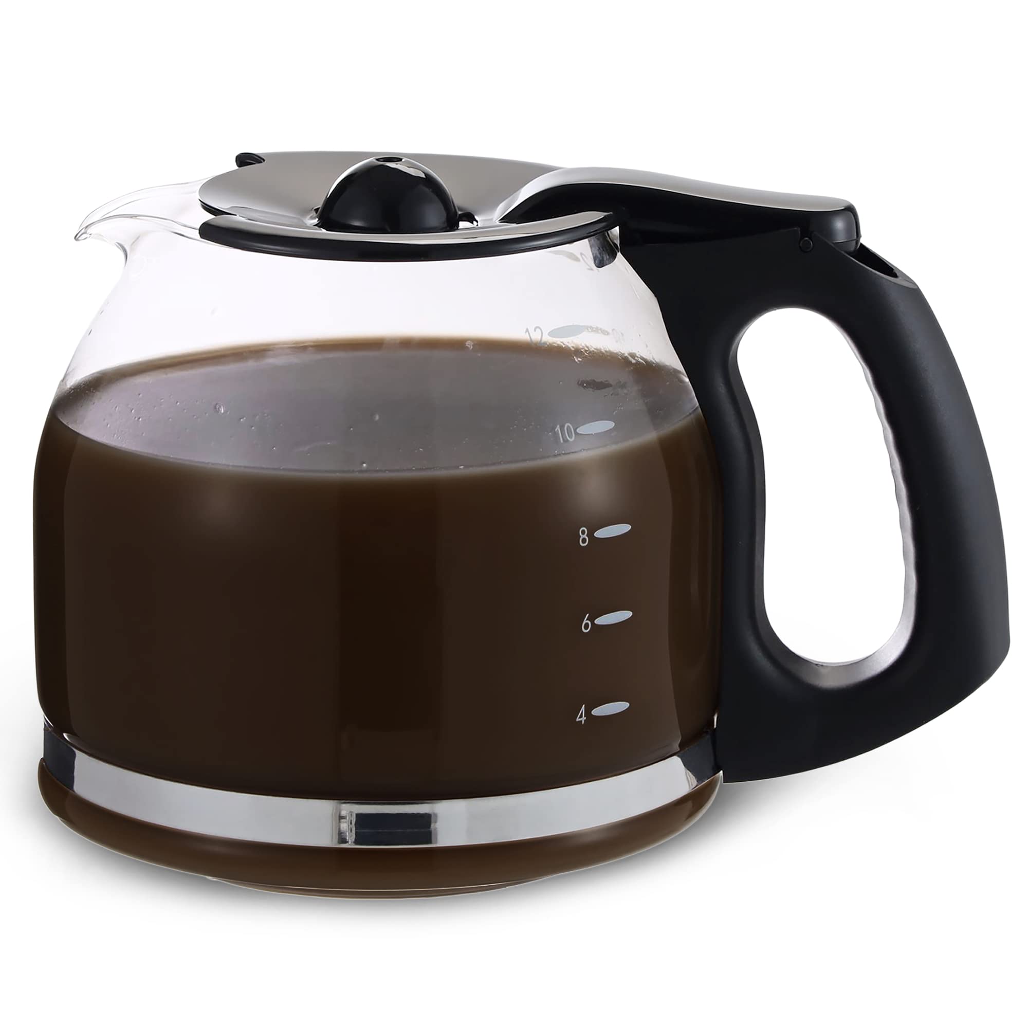 Besbarista 12-Cup Glass Replacement Carafe For Mr. Coffee Model #Sk12, Sk13, Ehx23, Jwx31, Sjx23, Sjx39 (Black, Replaces Pld12-R