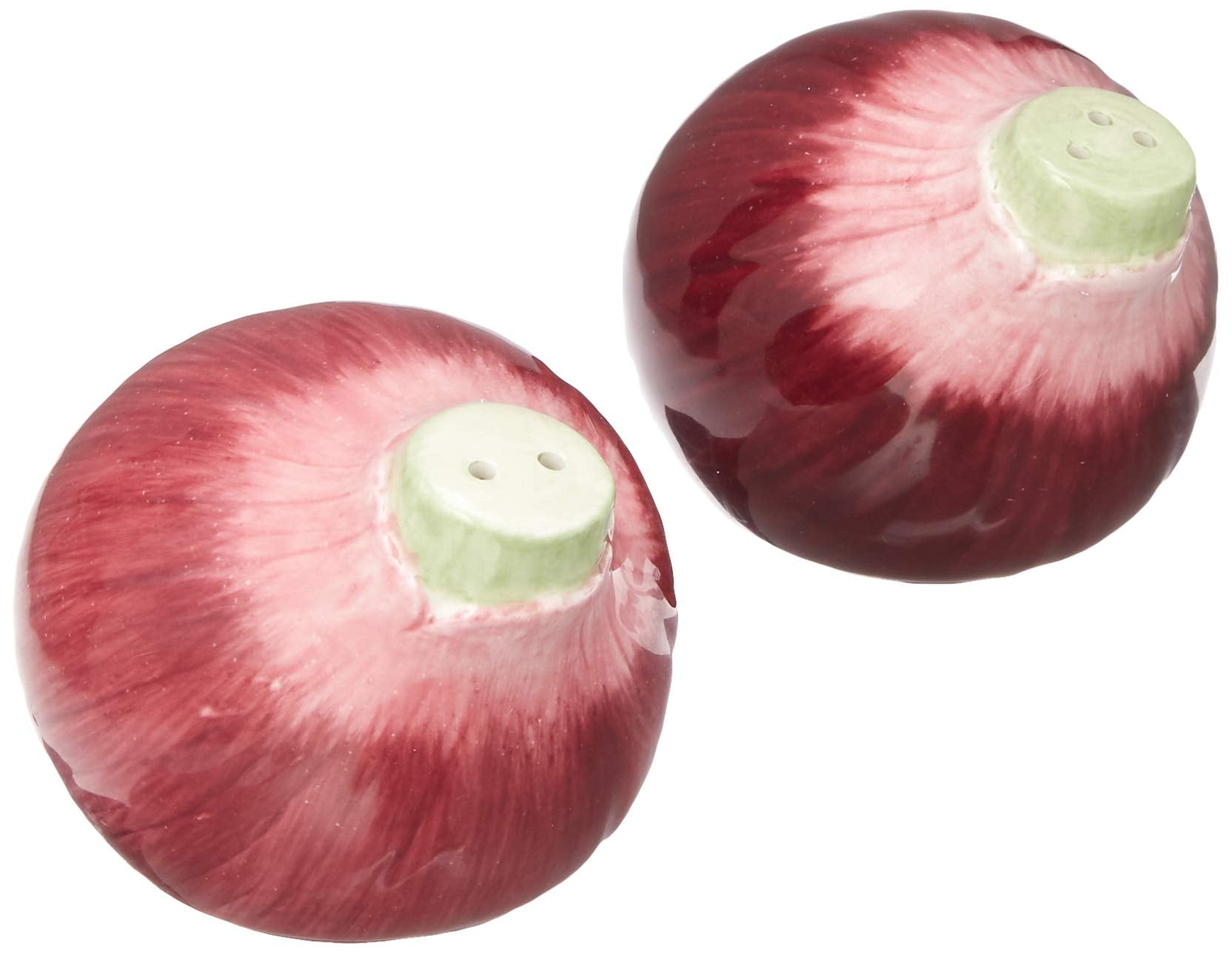 Cosmos Gifts Purple Onion Salt And Pepper Set, Ceramic, 2-1/8-Inch