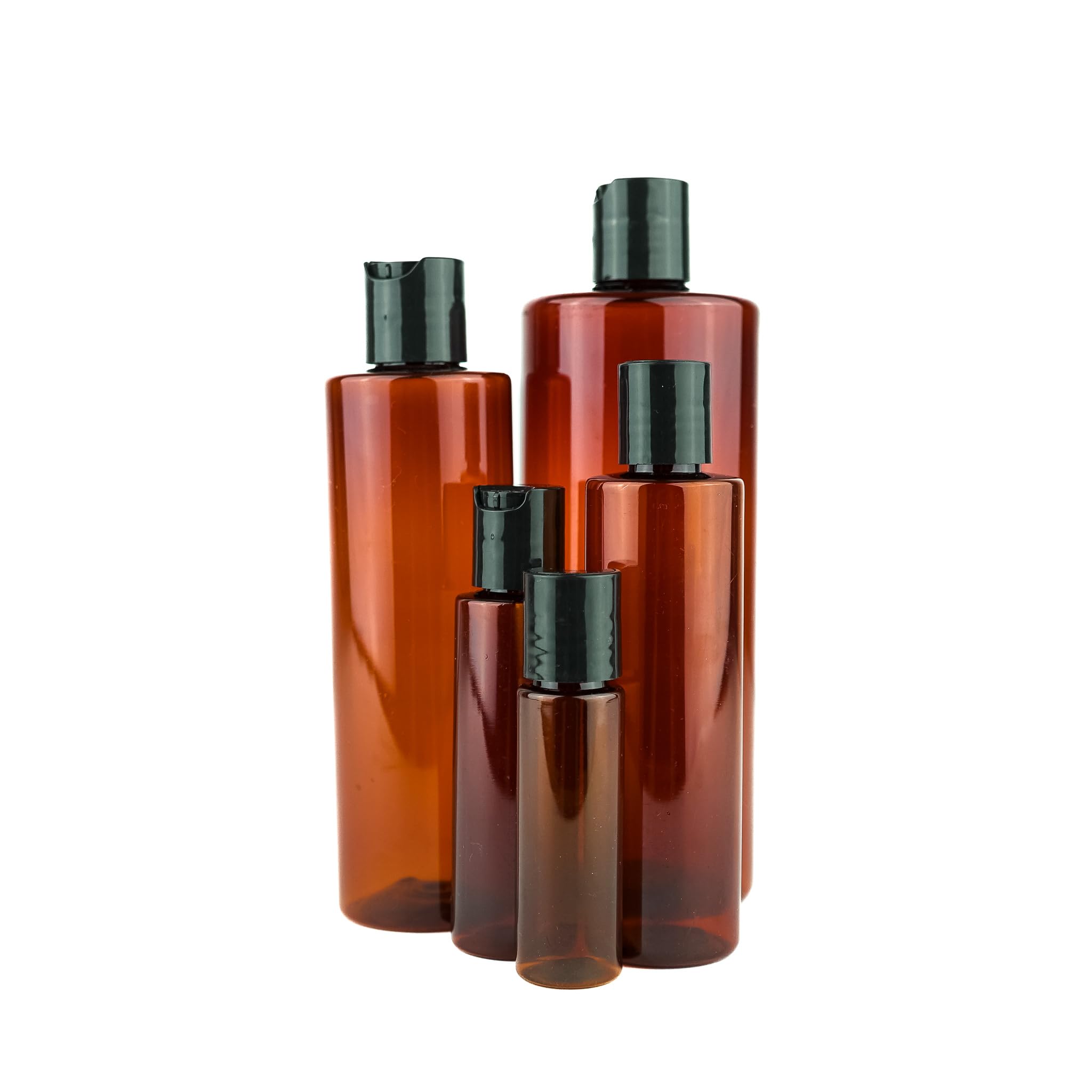 Nature Packaged Plastic Amber Bottles (Pack Of 48) - 1Oz Amber Plastic Bottle With Screw Caps; Used As Reusable Shampoo Bottles,