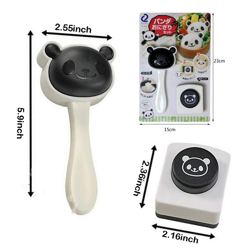 Hofumix Bento Accessories Sushi Mold Rice Ball Mold Sushi Shaper Kit Cartoon Panda Pattern Bento Nori Decor Kits Diy Kitchen Too