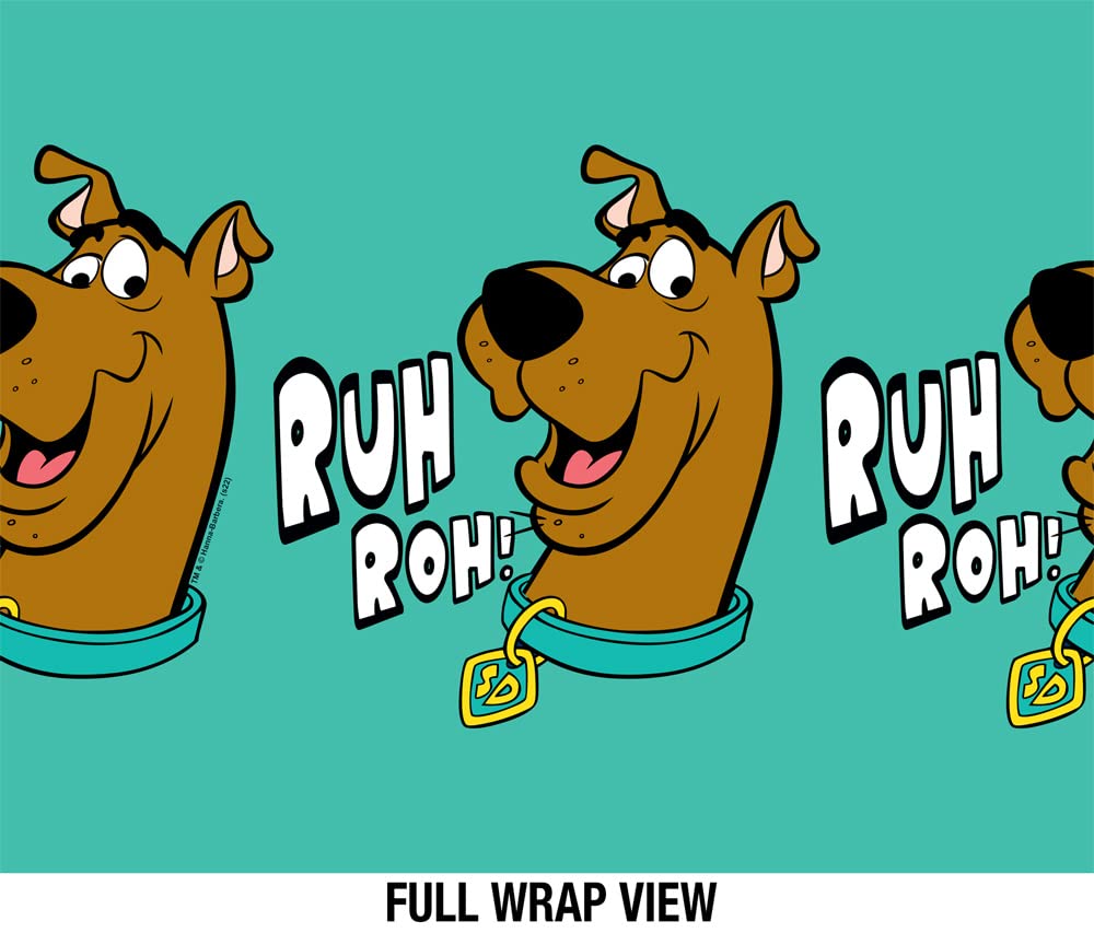 Scooby Doo! Official Ruh Roh Face Pattern 24 Oz Insulated Canteen Water Bottle, Leak Resistant, Vacuum Insulated Stainless Steel