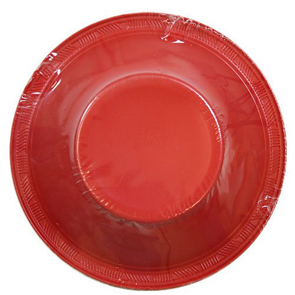 Hanna K. Signature Collection Plastic Bowl, 100 Bowls, 15-Ounce, Red