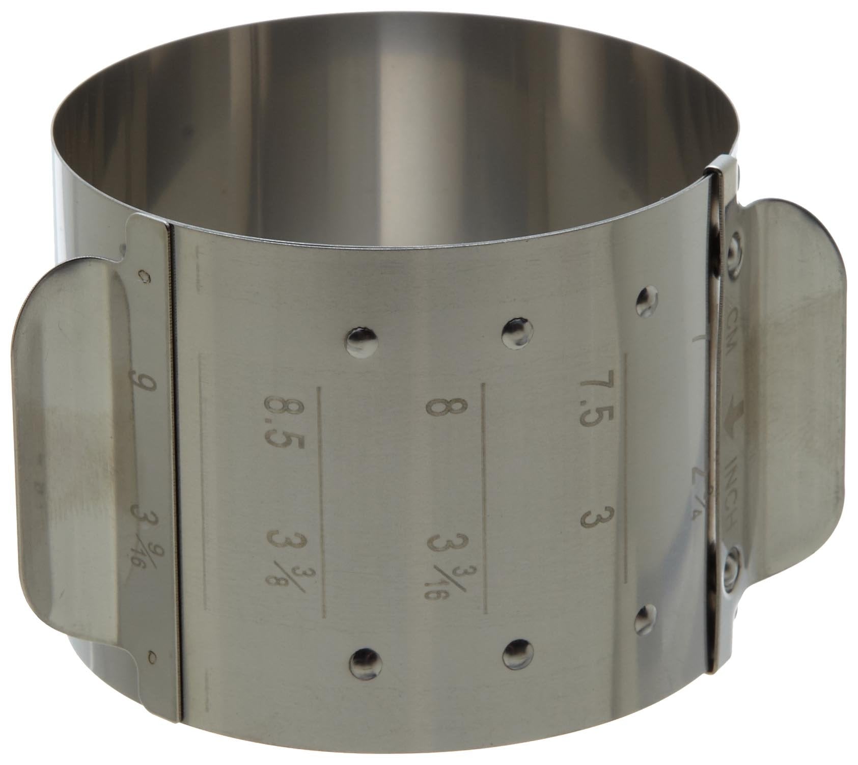 Ateco Adjustable Ring Mold, 5 Sizes In 1 Mold, Stainless Steel, 2.15-Inches High