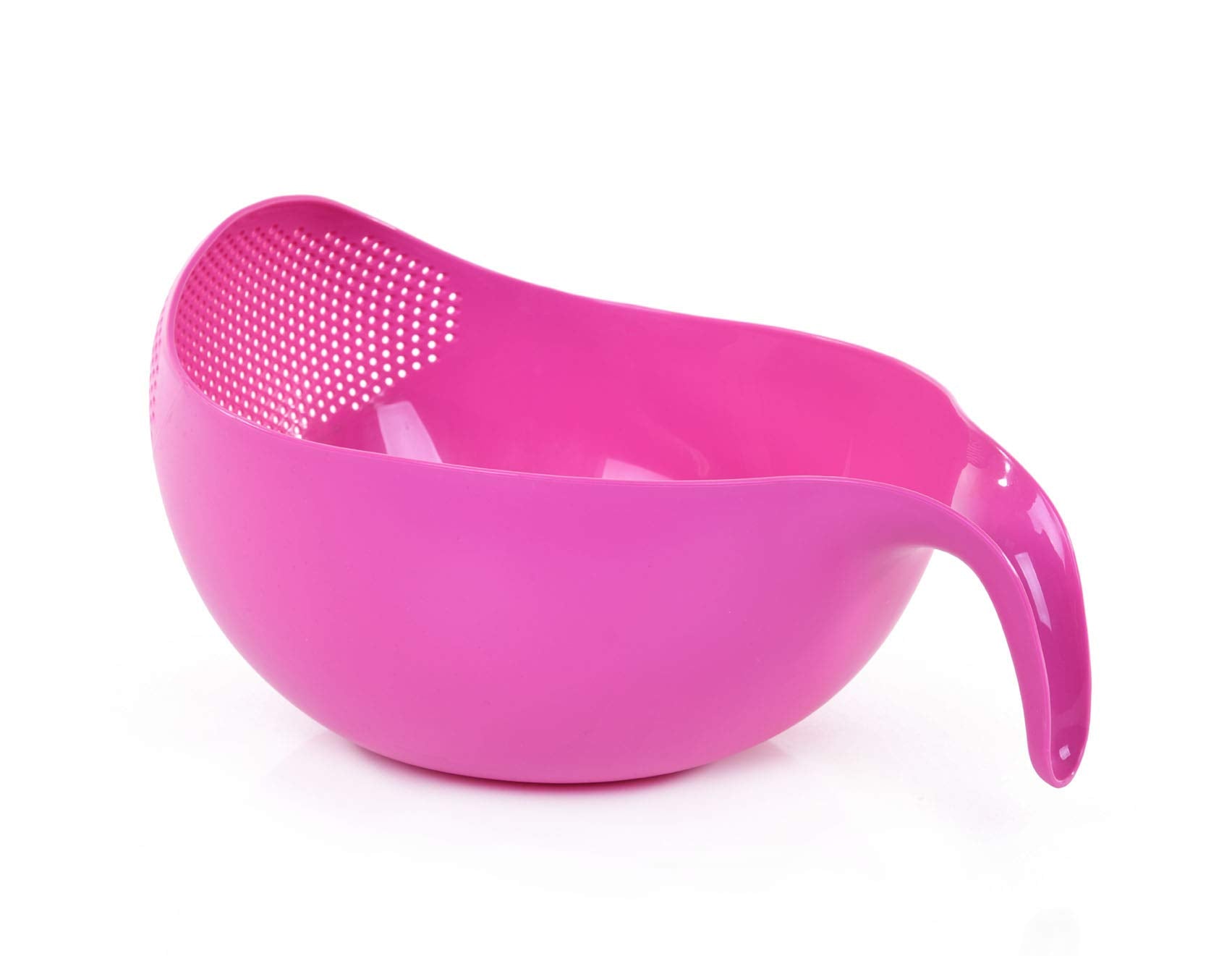 Mintra Home Rice Colander (Fuchsia) - Strainer, Lightweight, For Cleaning Rice, Beans, Fruit And Vegetables