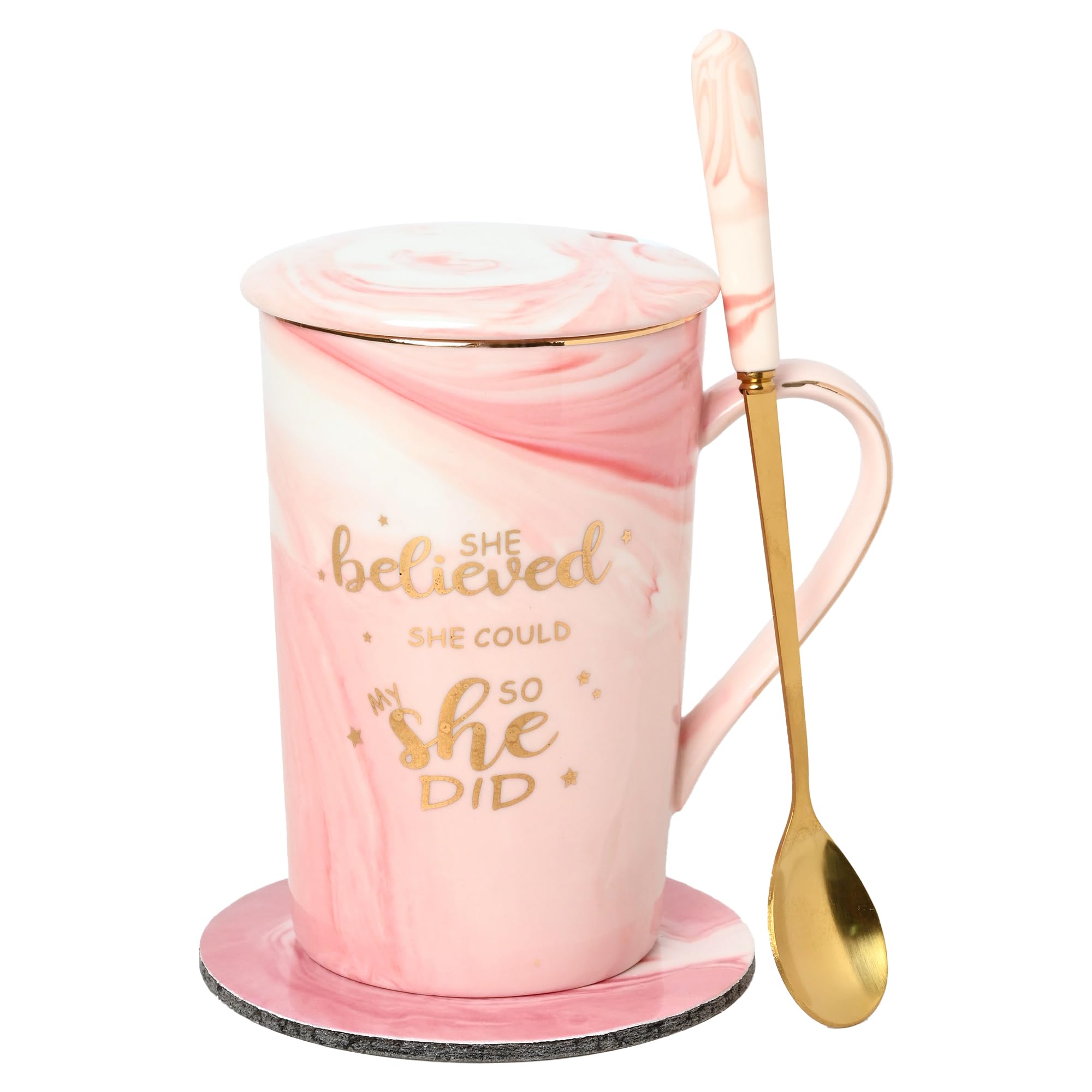 NYRWANA Coffee Mug, Birthday Gift for Girls, Birthday Gift for Women, Mugs for Coffee, Coffee Mug with Lid, Girls Gift Items for