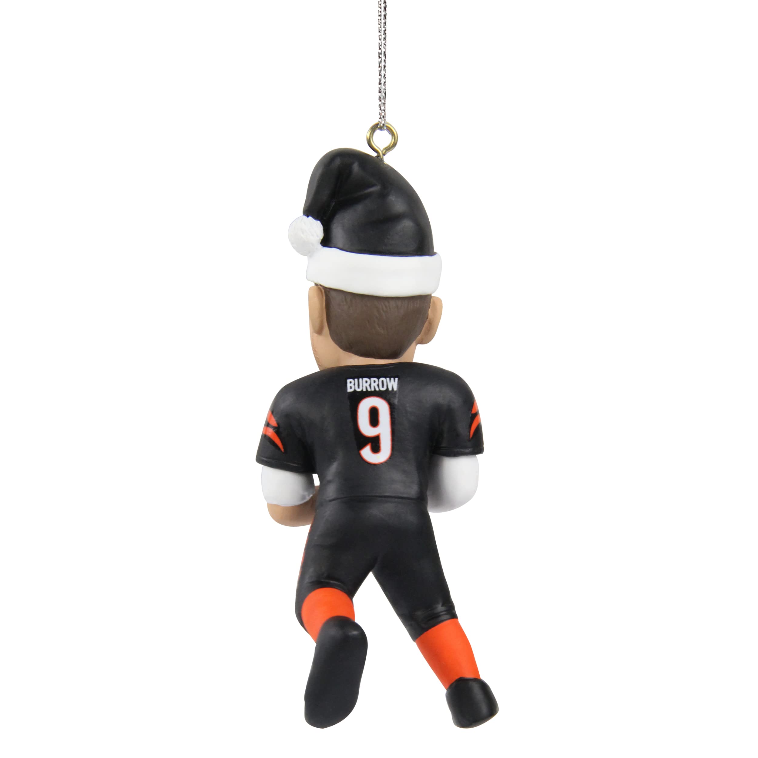 FOCO - NFL 4 Elf Player Resin Xmas Christmas Tree Team Ornament (Joe Burrow - Cincinnati Bengals)