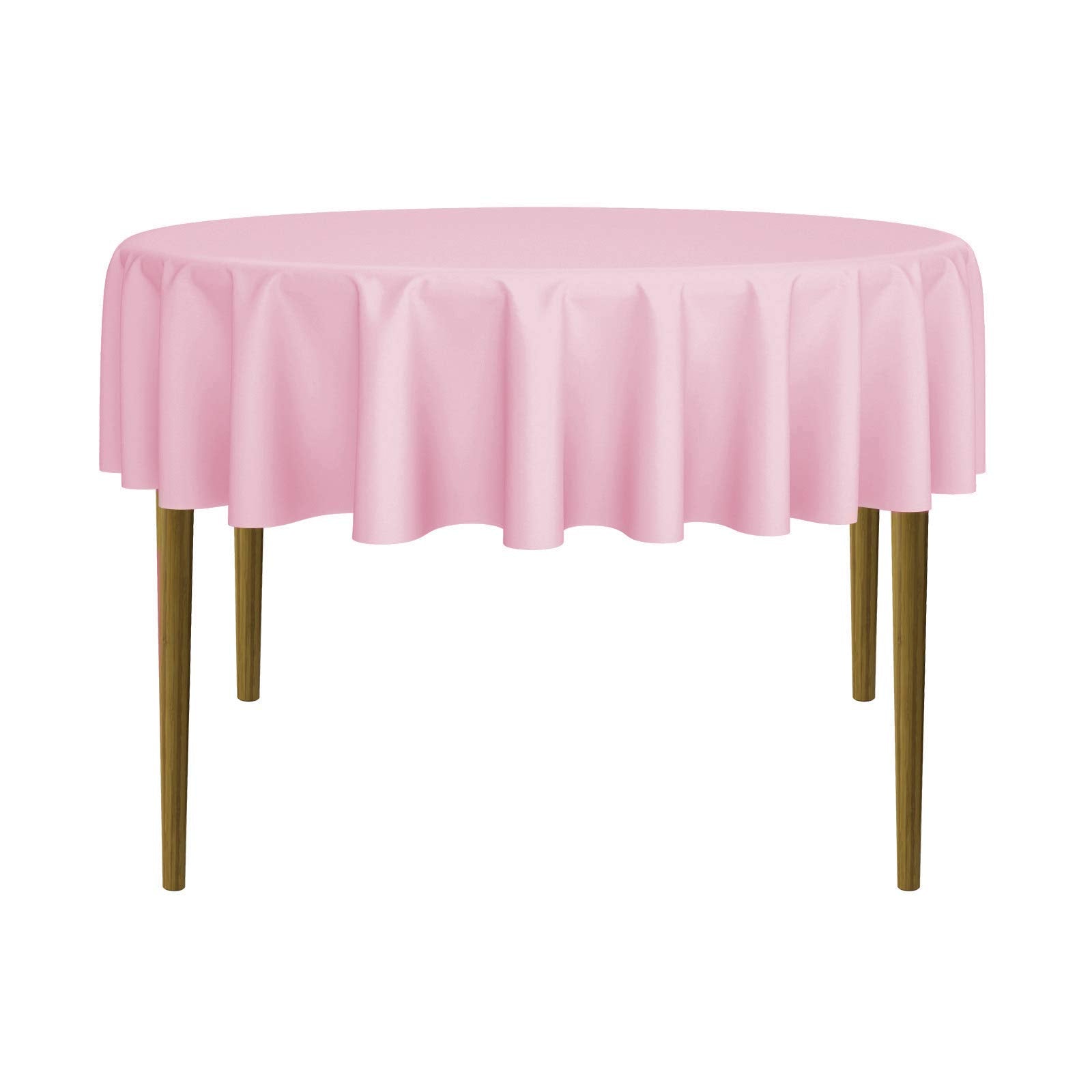 Lann'S Linens - 70 Round Premium Tablecloth For Wedding/Banquet/Restaurant - Polyester Fabric Table Cloth - Pink