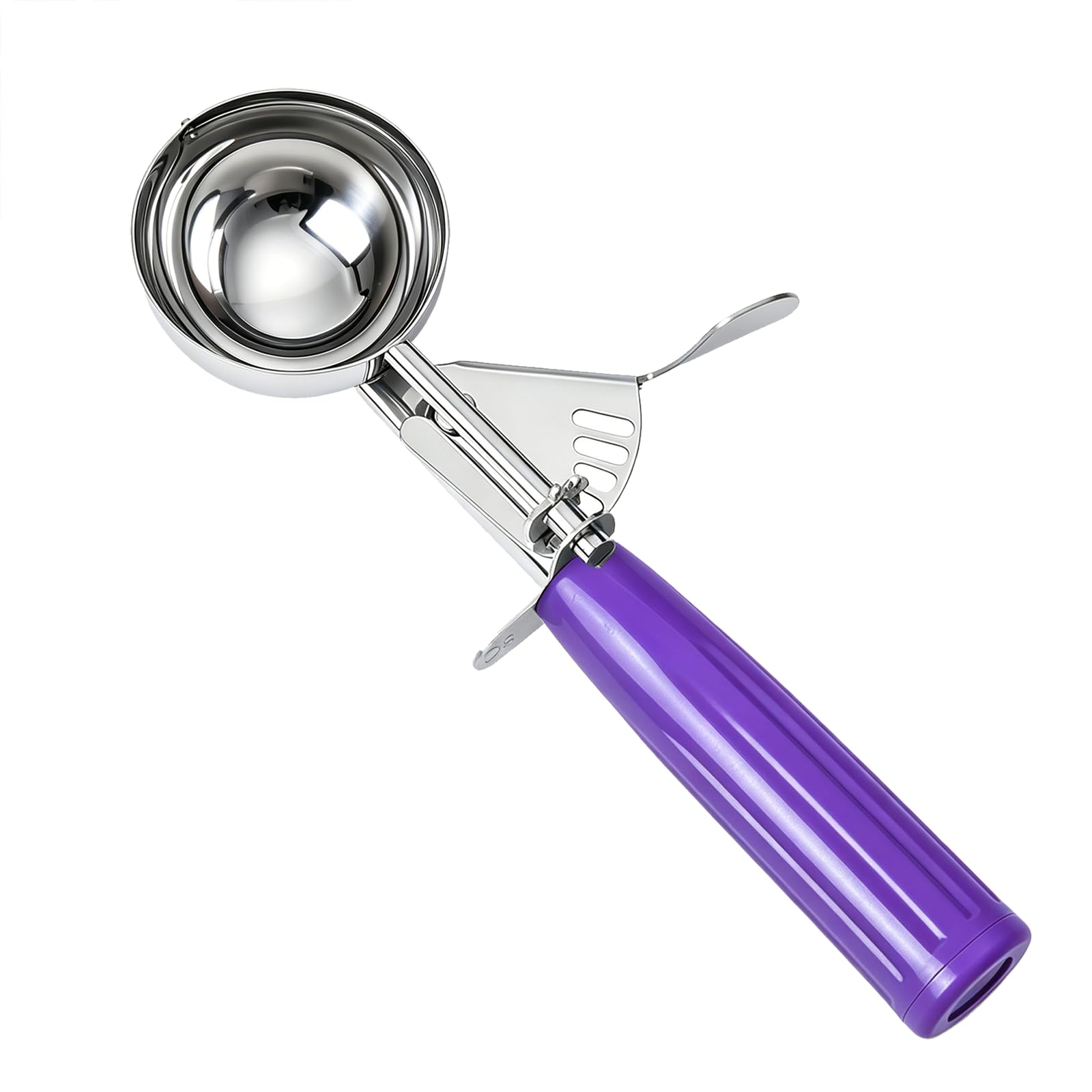 Fayomir 1.25 oz Scoop, Cookie Scoop for Baking, #30 Scoop, Ice Cream Scoop with Trigger, Purple Handle, Portion Scoop for Ice Cr