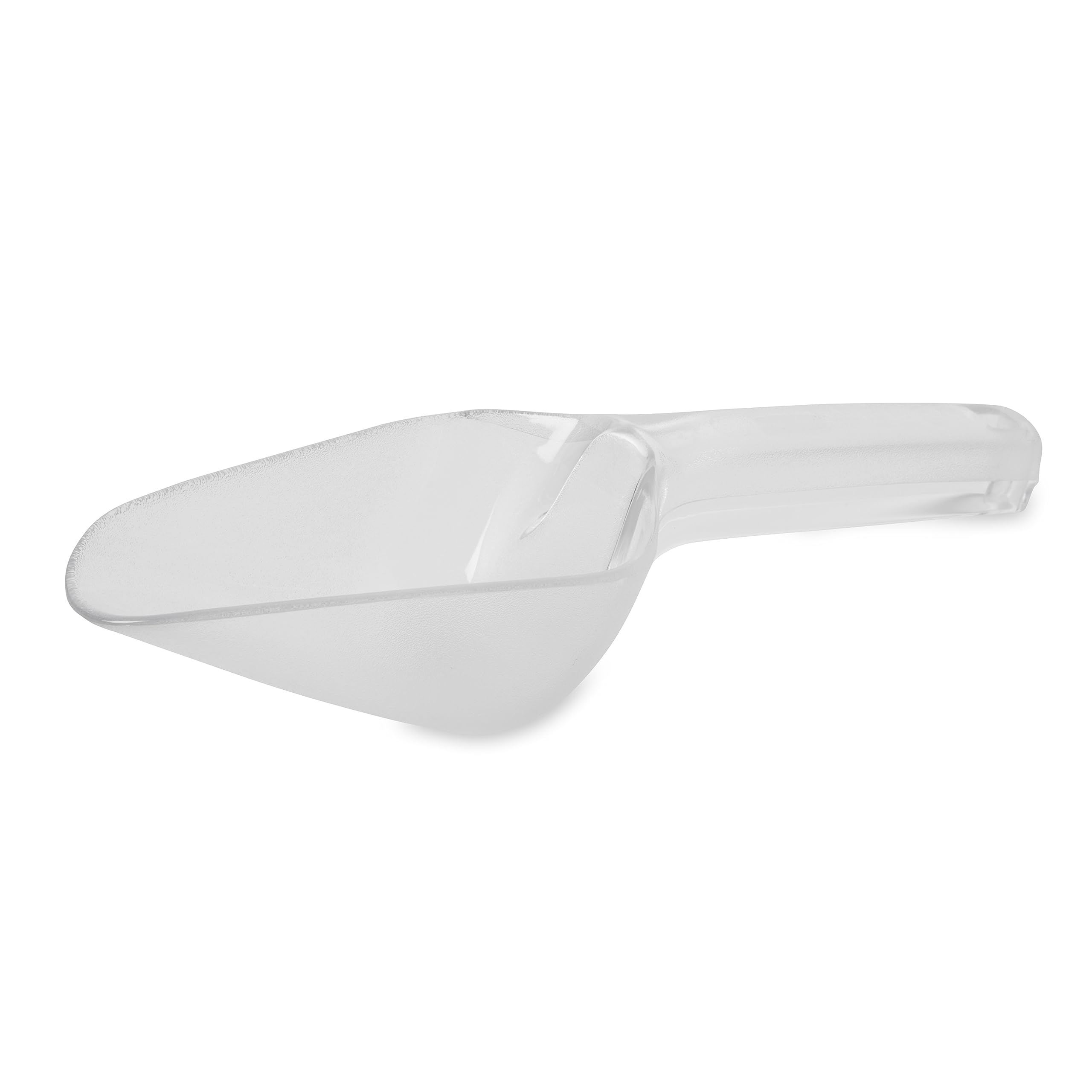Rubbermaid Commercial Products Plastic Utility Ice Scooper, 6-Ounce, Clear, Dishwasher Safe Kitchen Scoop For Weddings/Bar/Ice B