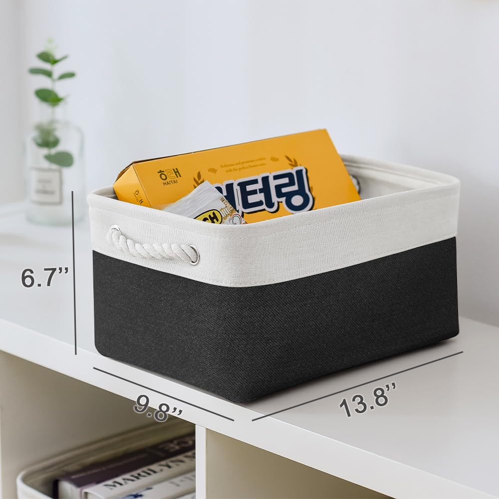 Thewarmhome Storage Bins For Shelves - 1 Pack 13.8X9.7X6.7 Inch Storage Basket For Organizing For Closet Organizer Cubes Laundry