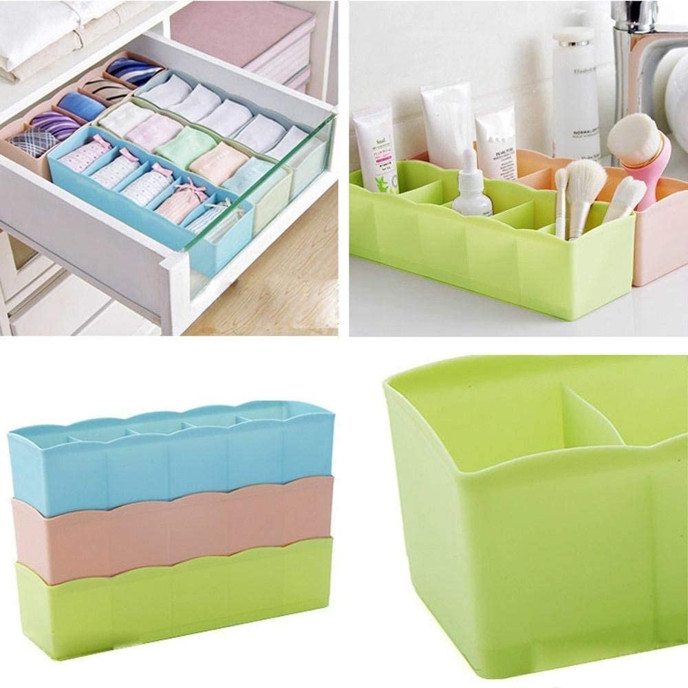 Shruti Compartment Wardrobe Organizer  Partition Rack & Closet Storage Box | MultiColor | Perfect For Undergarments/Socks/Ties