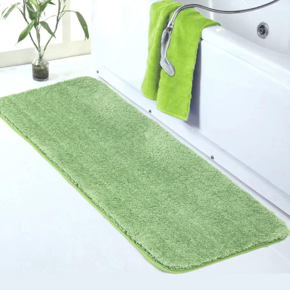 Walensee Large Bathroom Rug (24 X 60, Sage Green) Extra Soft And Absorbent Shaggy Bathroom Mat Machine Washable Microfiber Bath