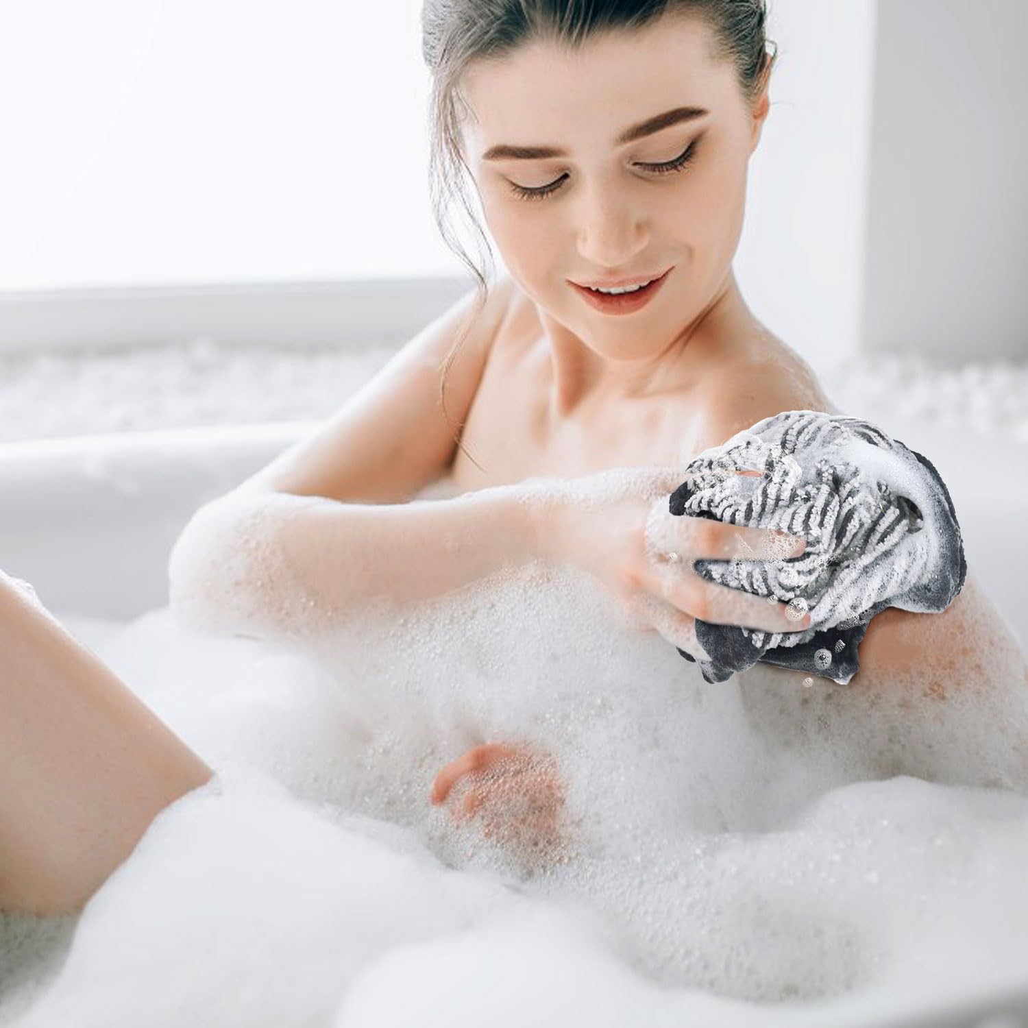 Cleanbear Wash Cloths For Showering, 12 Washcloths With Stylish Jacquard Weaved Design, Cotton Washcloth Set, 13 X 13 Inches, Gr