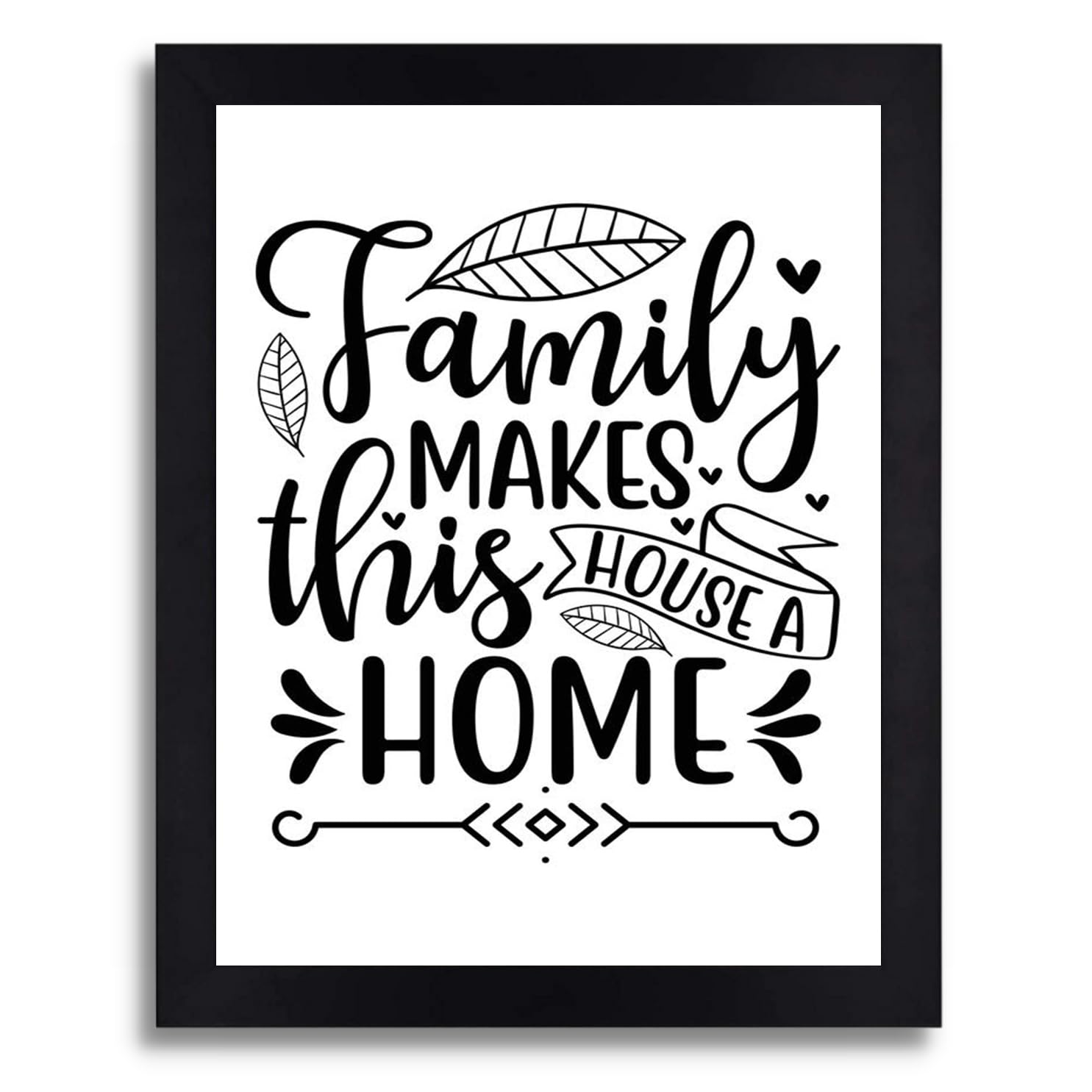 Interio Crafts - Positive Quote Wall Frame For Home Decor - Inspirational Framed Poster For Living Room, Bedroom Or Kitchen Wall