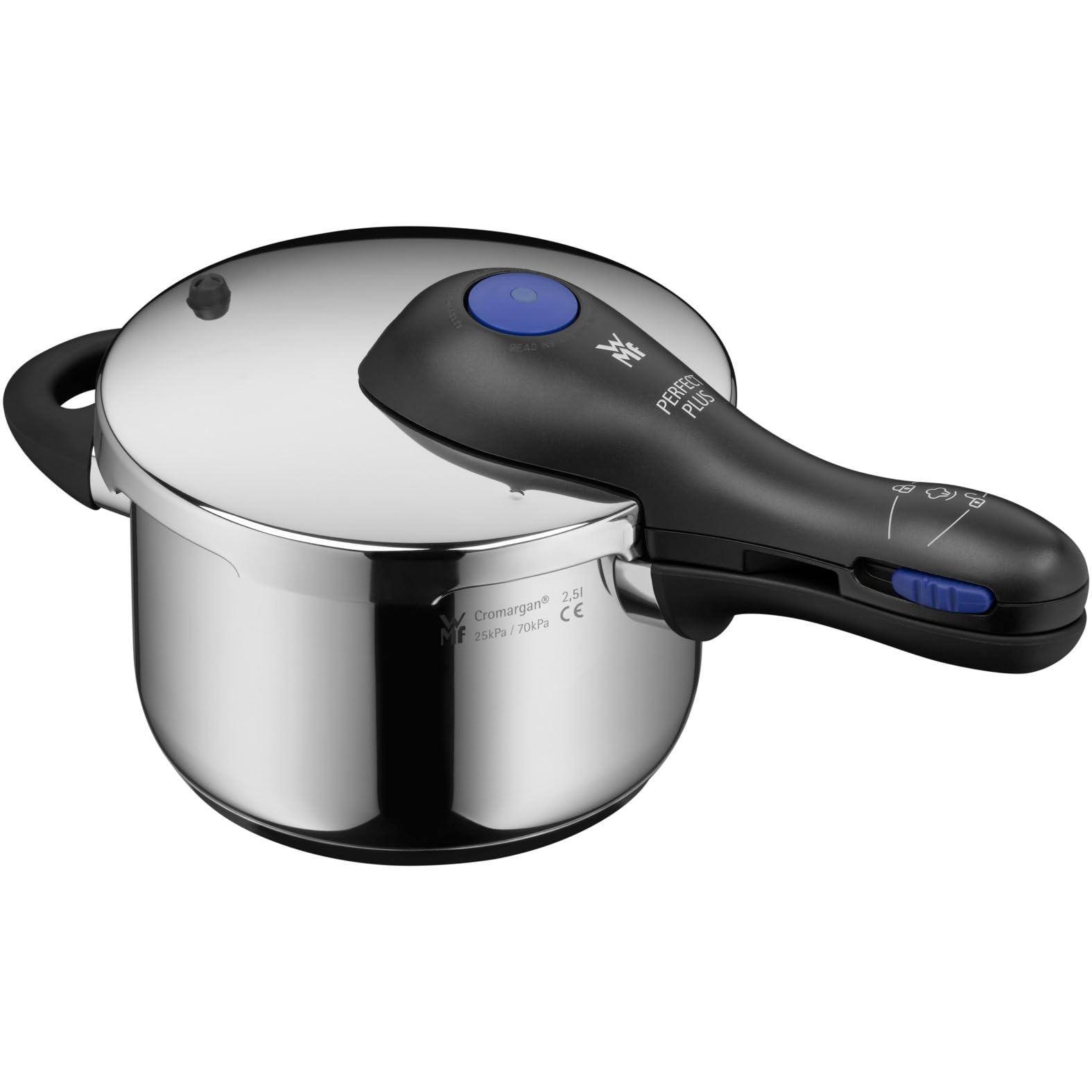 WMF Perfect Plus  Quick Cooker  18 cm Diameter 2 Litres and a Half with Flame Protection Cromargan Stainless Steel for Inductio