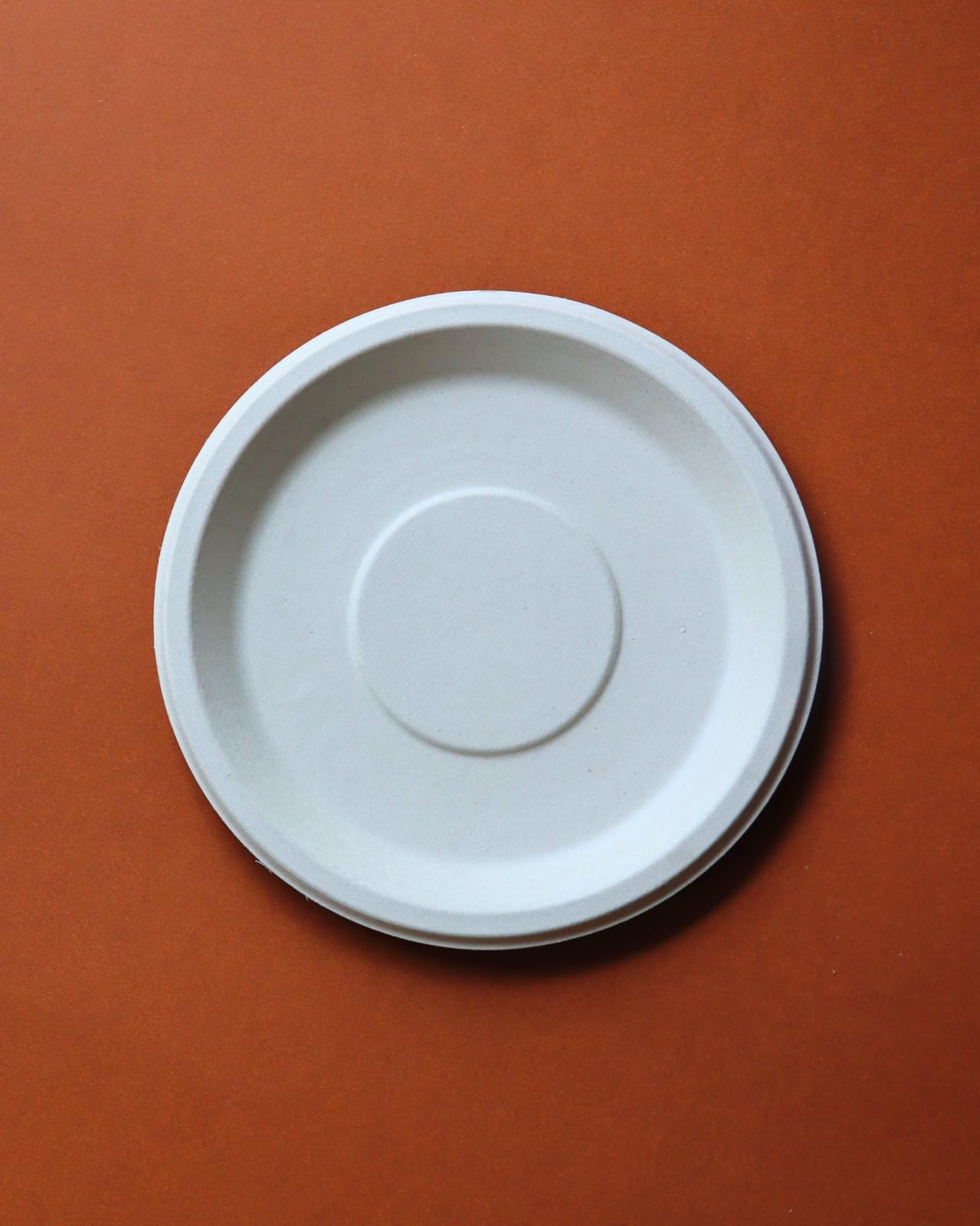 Qudrat Disposable Plates (9In, 50 Pack) Natural Fibres, Compostable, Biodegradable/Party, Wedding, Snack, Dinner Plates (Beige)