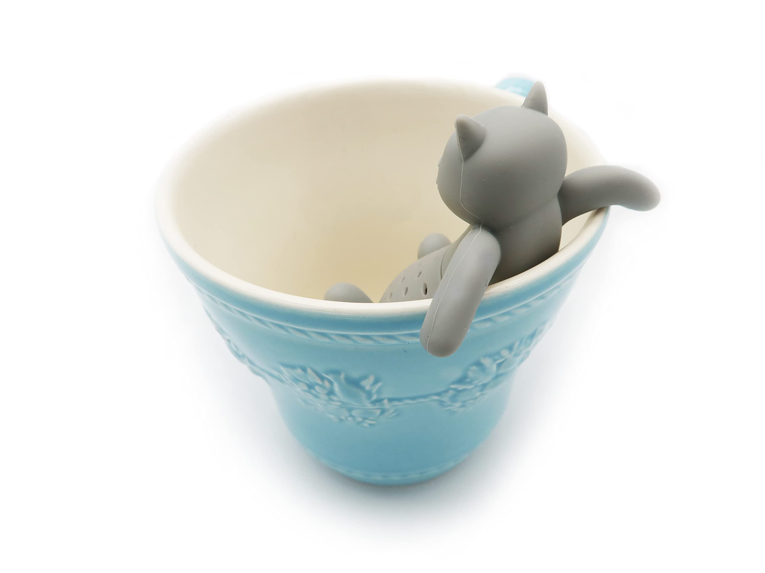 Silicone Tea Infuser, Tea Strainer For Loose Leaf, Max Temp. 446?, Bpa-Free (Gray Cat)