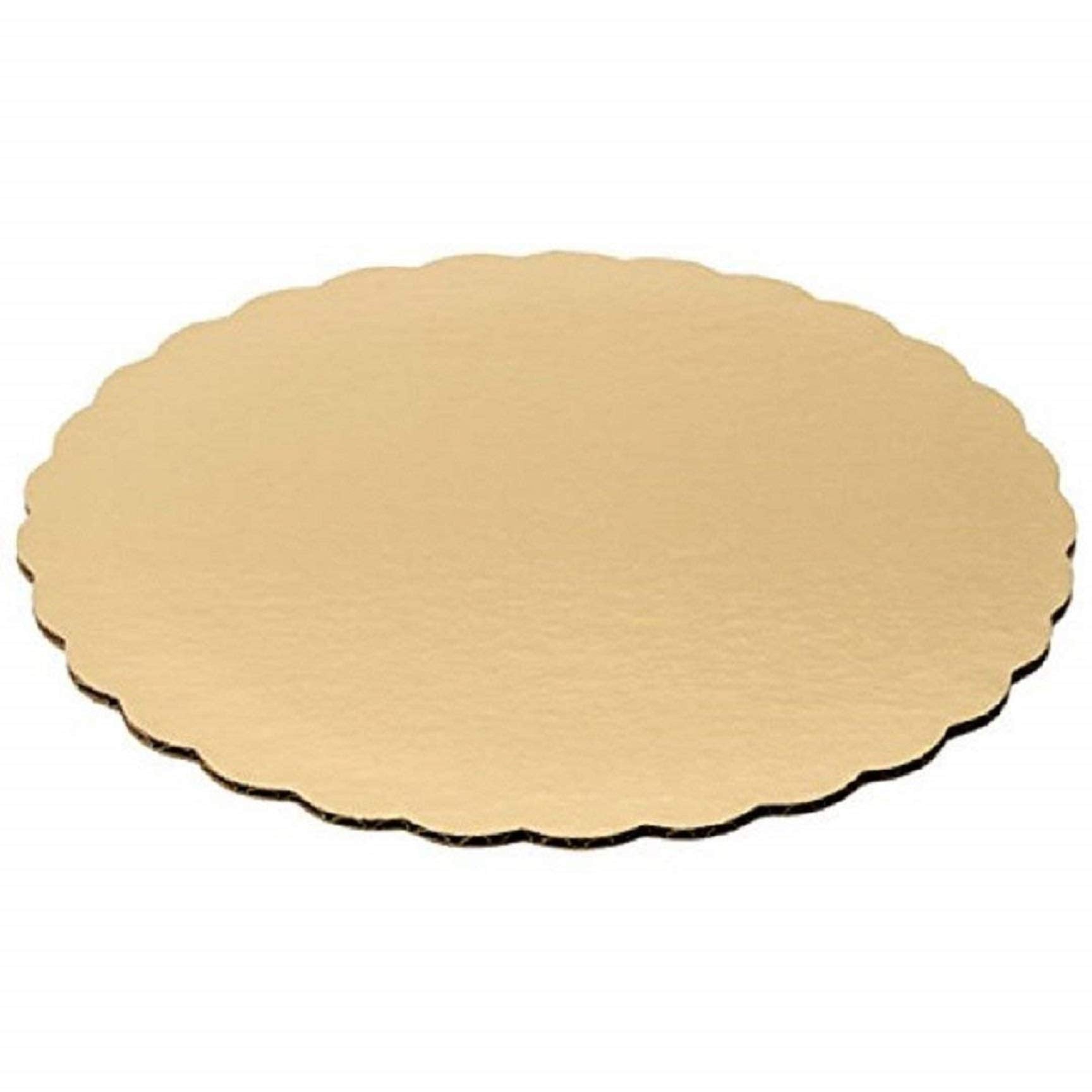 8 Gold Scallop Cake Circle Round Board (10) Made in USA