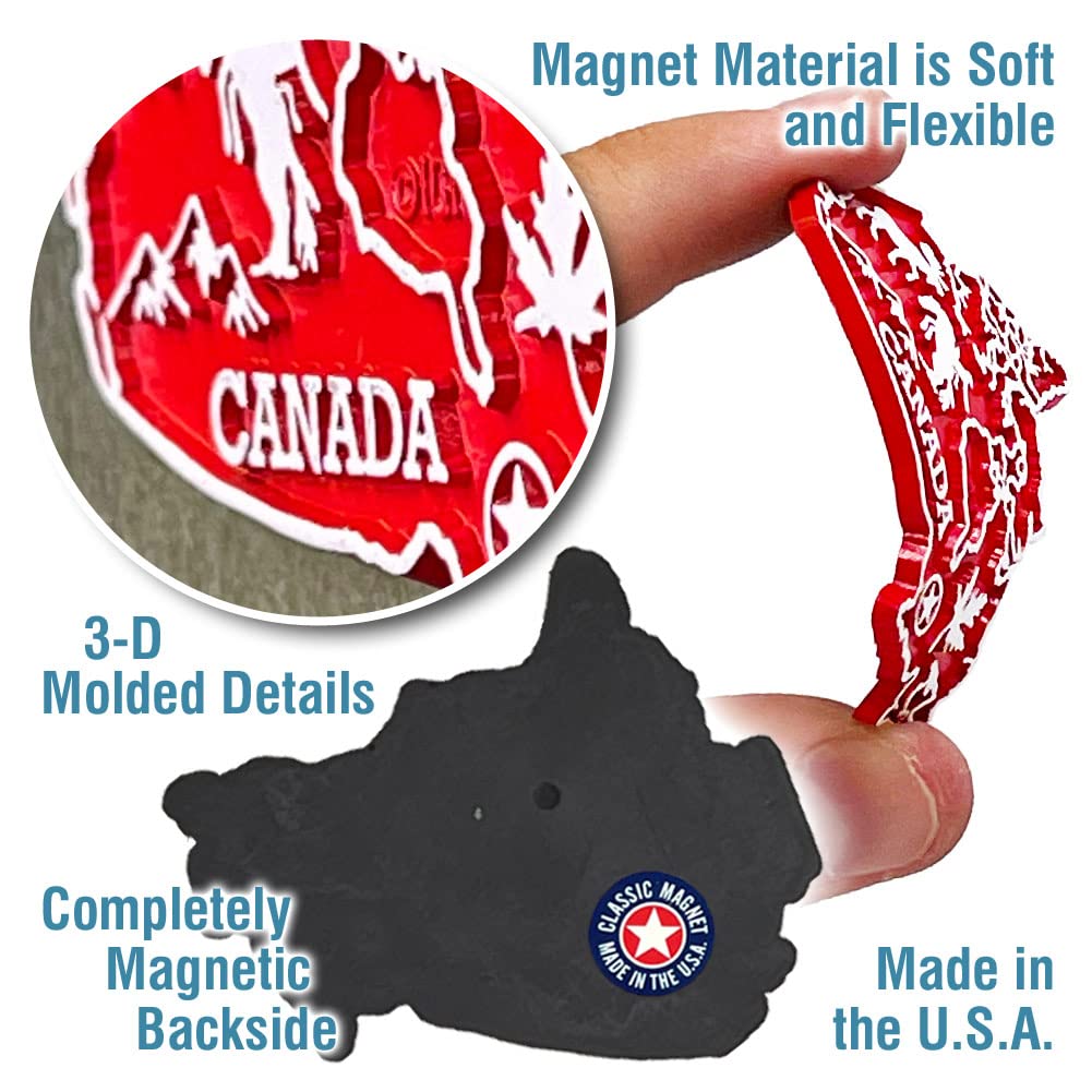 Canada Magnet Set by Classic Magnets  14-Piece Set  Collectible Souvenirs Made in The USA