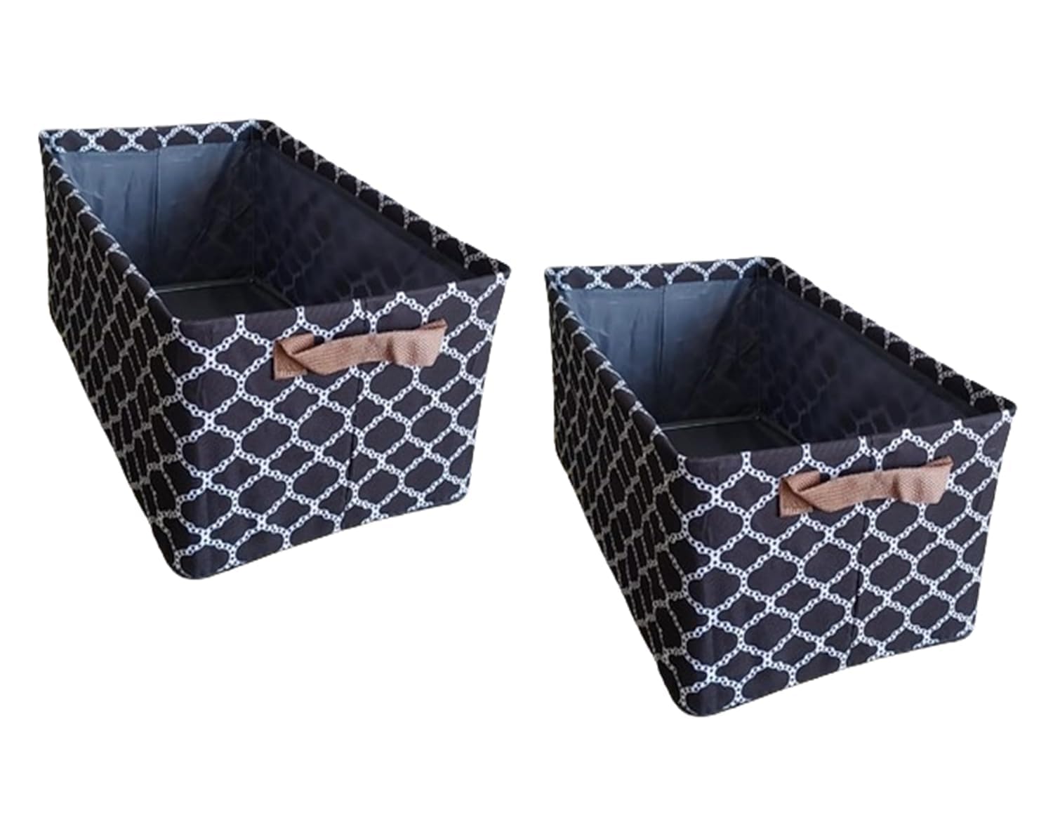 Remich Closet Clothes Organizer With Handle, Fabric Storage Box With Steel Frame Stackable Shelf Storage Baskets Foldable Wardro