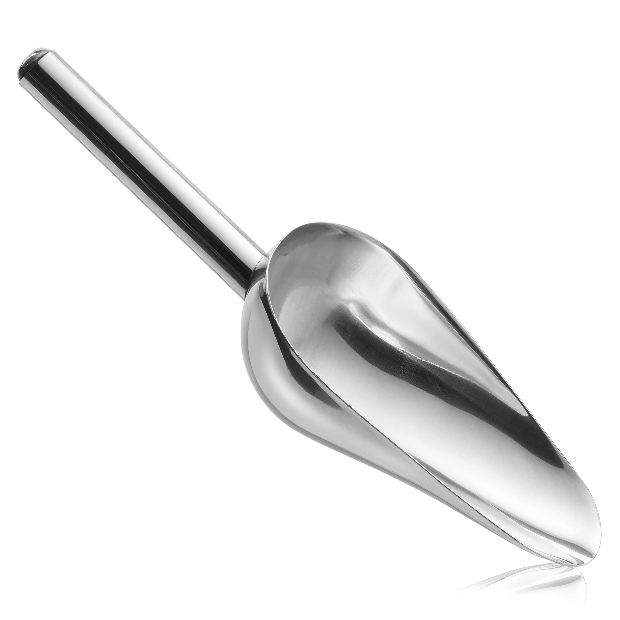 Olde Midway Stainless Steel Popcorn Machine Accessories - 4 Piece Set With Measuring Spoons, Scoop, And Salt Shaker