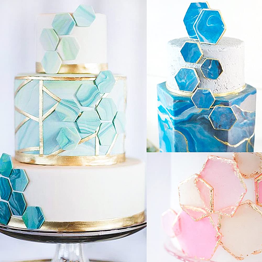 5 Pieces Assorted Sizes Hexagon Shapes Biscuits Cookie Cutter Set For Biscuits Cake And Sandwiches Shapes
