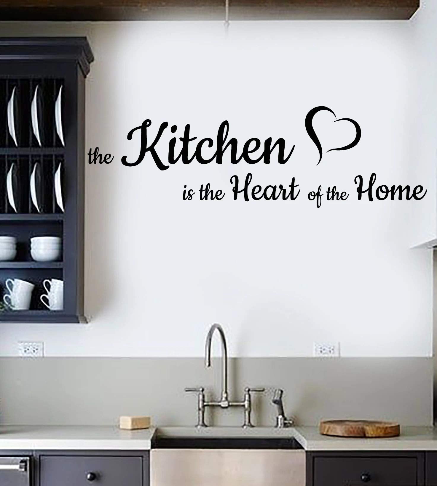 VVWV Heart of The Home Kitchen Wall Sticker Oil Proof Waterproof Wall Sticker Decal Sticker for Kitchen Hotel Restaurant Bakery 