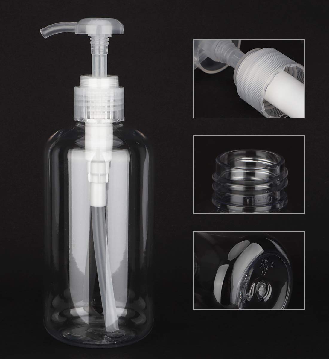 Driew Pump Bottlesclear, Dispenser 10Oz Shampoo Bottlespump Containers Pack Of 2