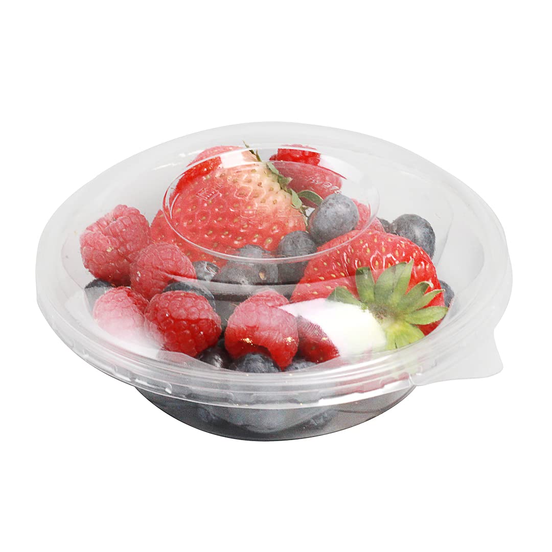 Restaurantware Lids Only: Thermo Tek Lids For 8- 12- 16-Ounce Disposable Salad Bowls 50 Round Deli Bowl Lids - Bowls Sold Separa