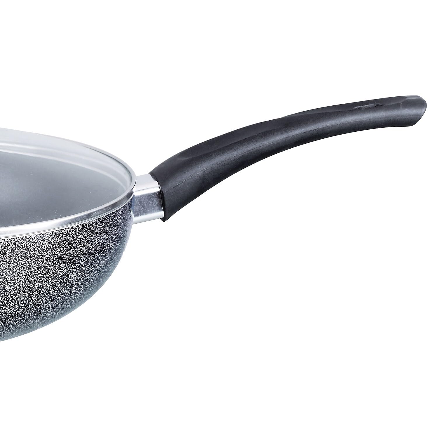Brentwood Appliances Nonstick Aluminum Wok With Lid (10-Inch), Normal, Black