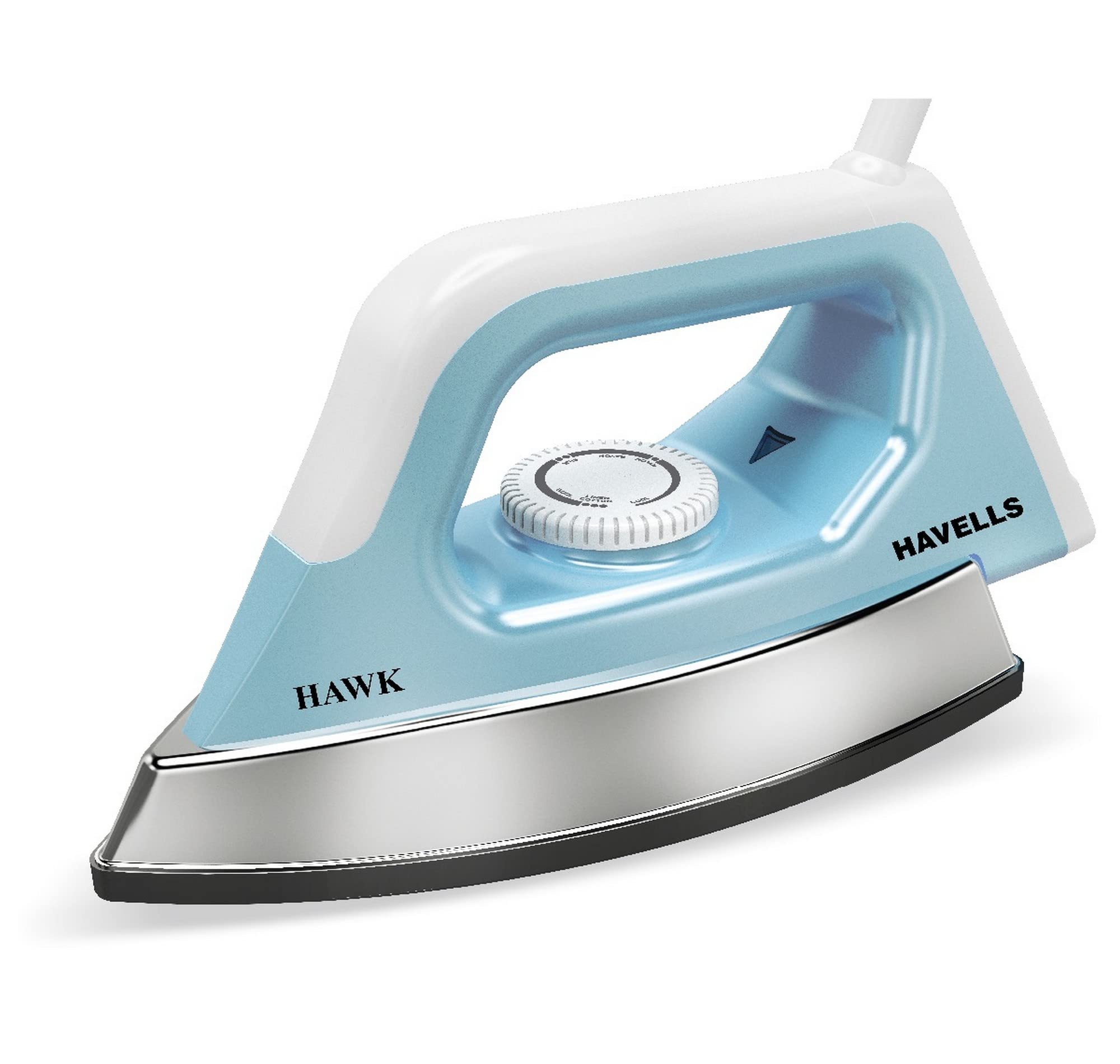 Havells ABS Hawk 1100 Watt Heavy Weight Dry Iron With American Heritage Non Stick Sole Plate, Aerodynamic Design, Easy Grip Temp