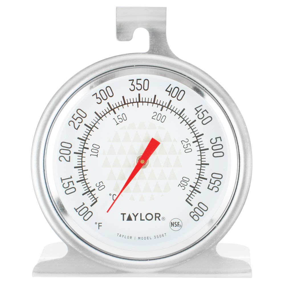 Taylor 3506 Trutemp Series Oven/Grill Analog Dial Thermometer With Dual-Scale
