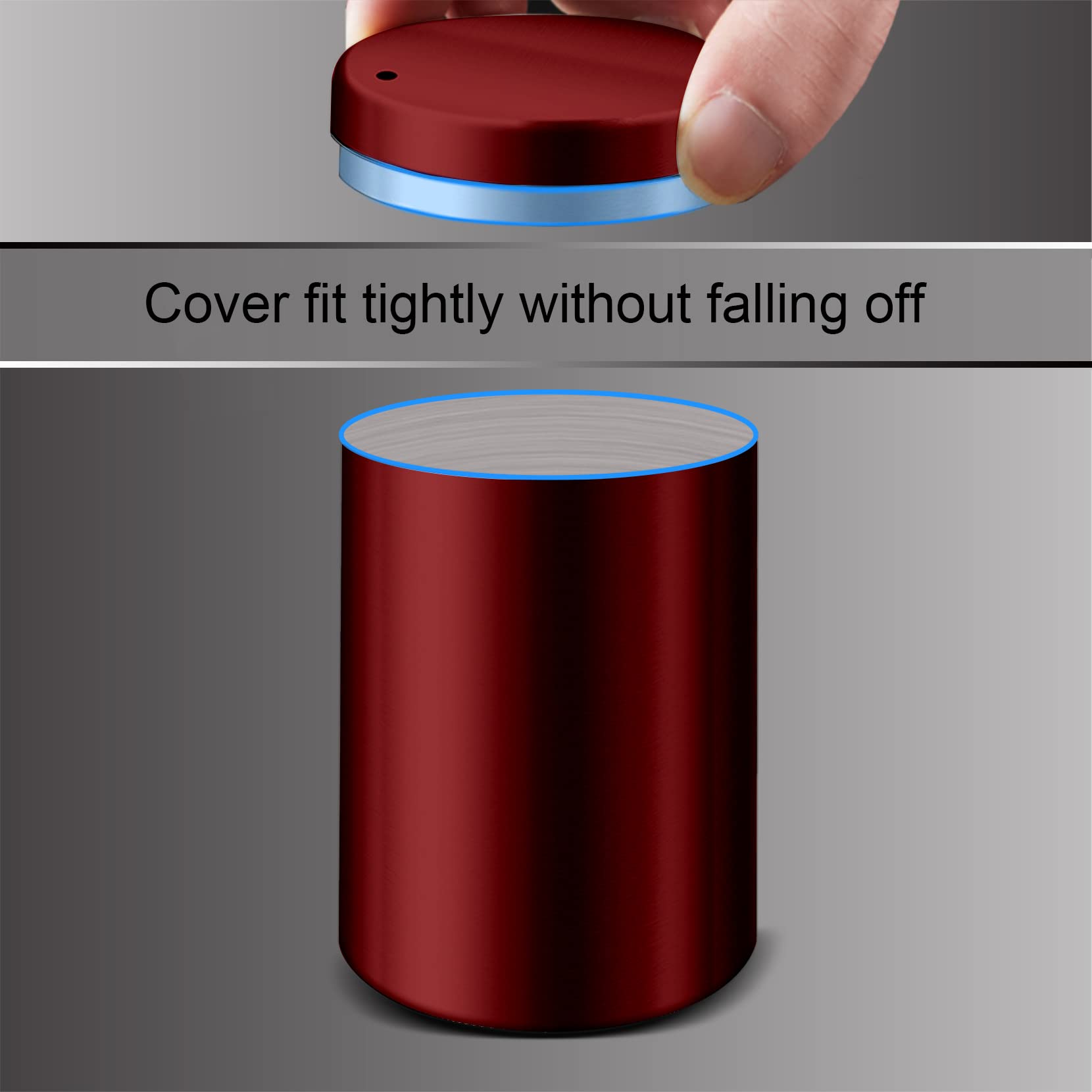 Toothpick Holder  Stainless Steel Metal Wine Red Toothpick Dispenser  Tooth Picks Lot Container Storage Novelty Box with 500 Pieces Round Bamboo Toothpicks Wood for Teeth and Home Kitchen Gifts