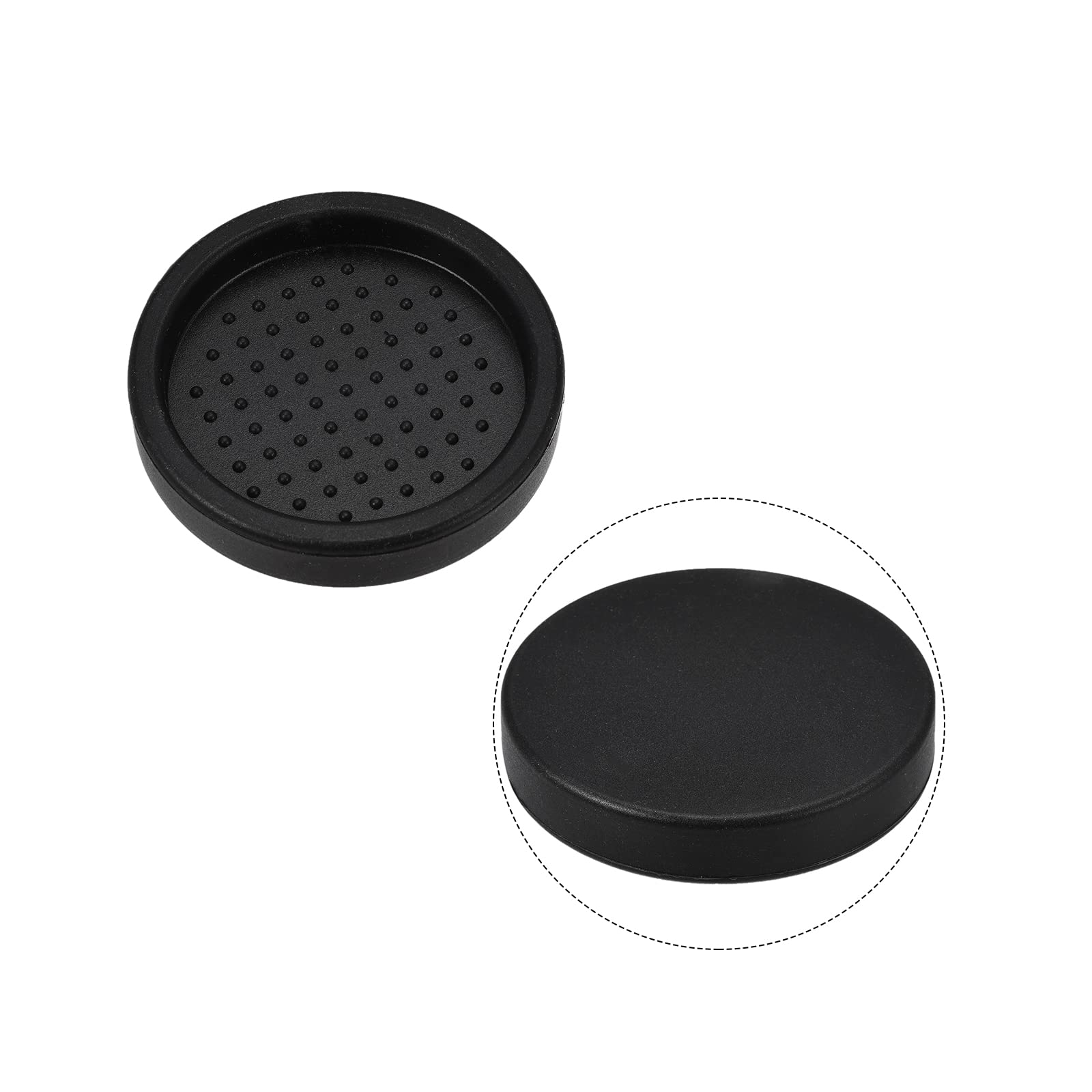 Meccanixity Silicone Gel Coffee Tamper Mat 2.5 Inch Id For Home Kitchen Black