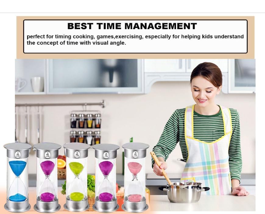 Suliao 3 Minute Hourglass Timer Sand Clock: Unbreakable Pink Sand Watch 3 Min, Colorful Plastic Hour Glass Sandglass For Games,