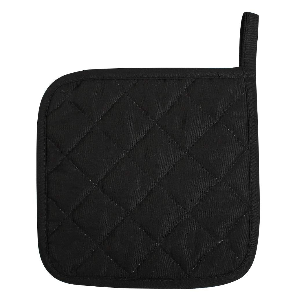 100% Cotton Potholders Kitchen Everyday Basic Terry Pot Holder Heat Resistant Large Coaster Hot Pads Kit Trivets Set For Cooking
