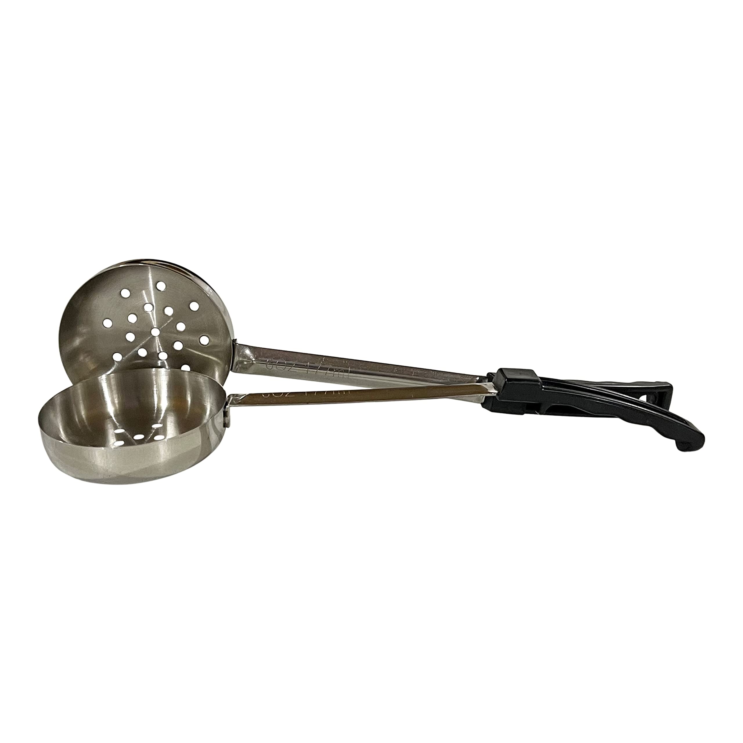 Habanerofire 6 Ounce Slotted Stainless Steel Portion Control Ladle Spoon For Measuring And Serving; Commercial Grade Serving Sco