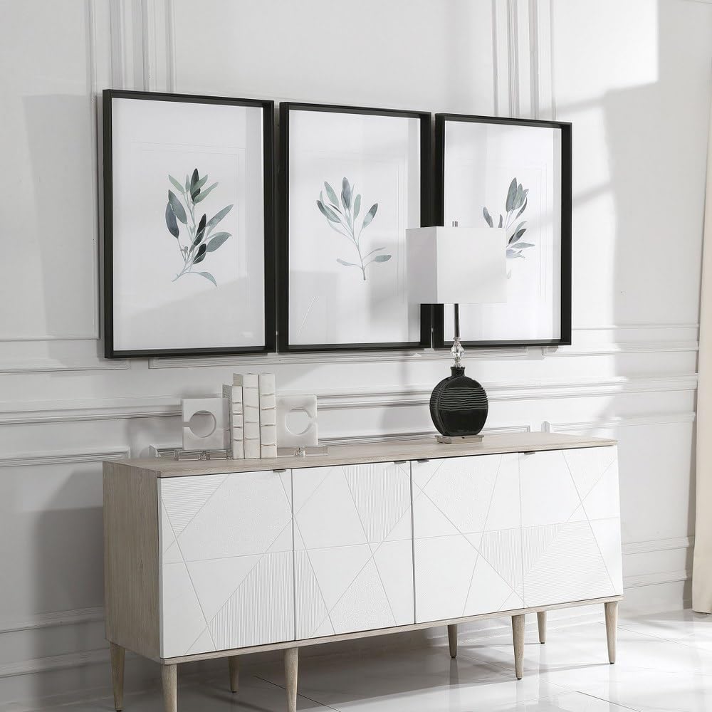 Uttermost Simple Sage Watercolor Prints, Set/3, Multicolor, (33723)