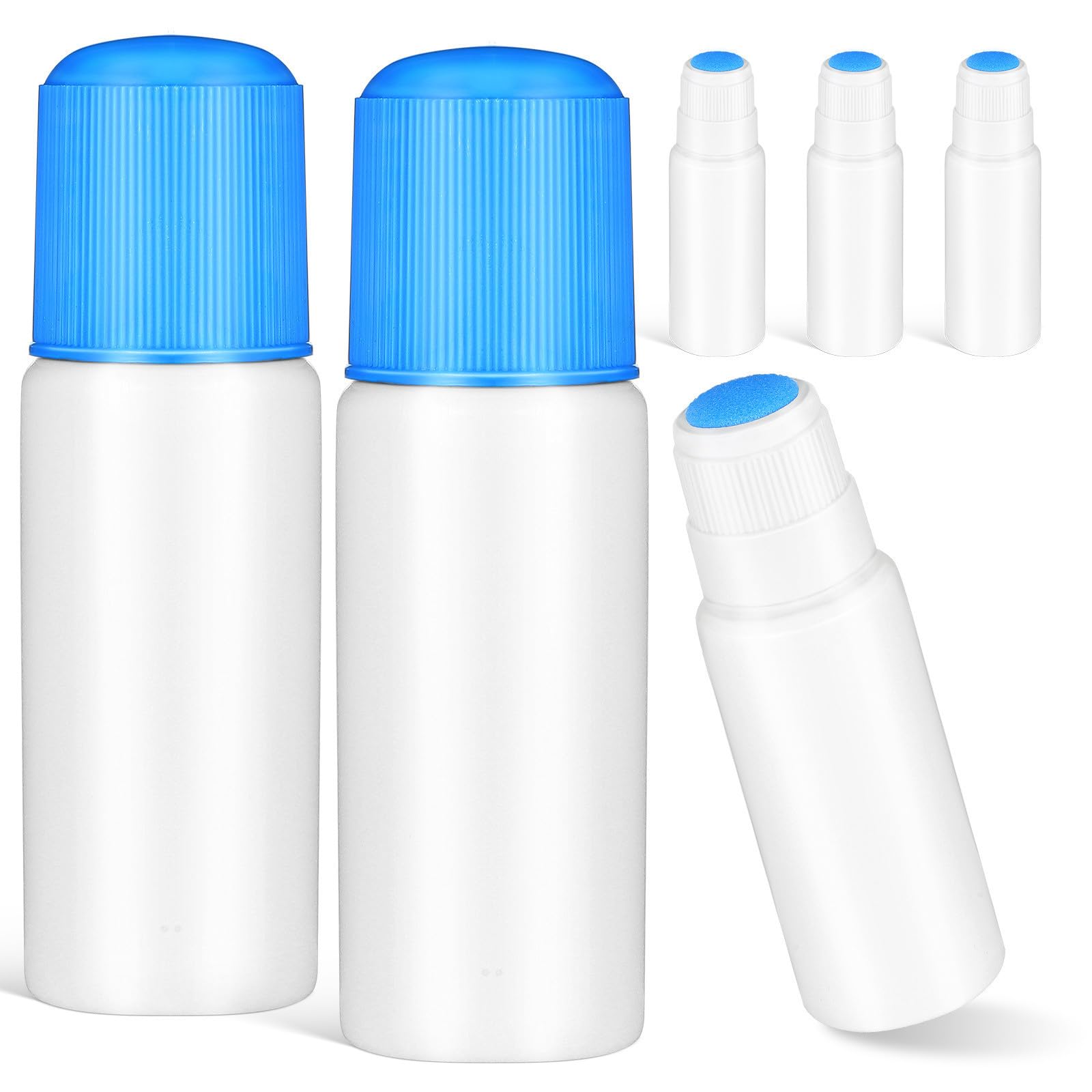 FIXOSHEE Refillable Sponge Head Applicator Bottles Leakproof Sponge Applicator Bottles for Cosmetic Liquid Portable Empty Plasti