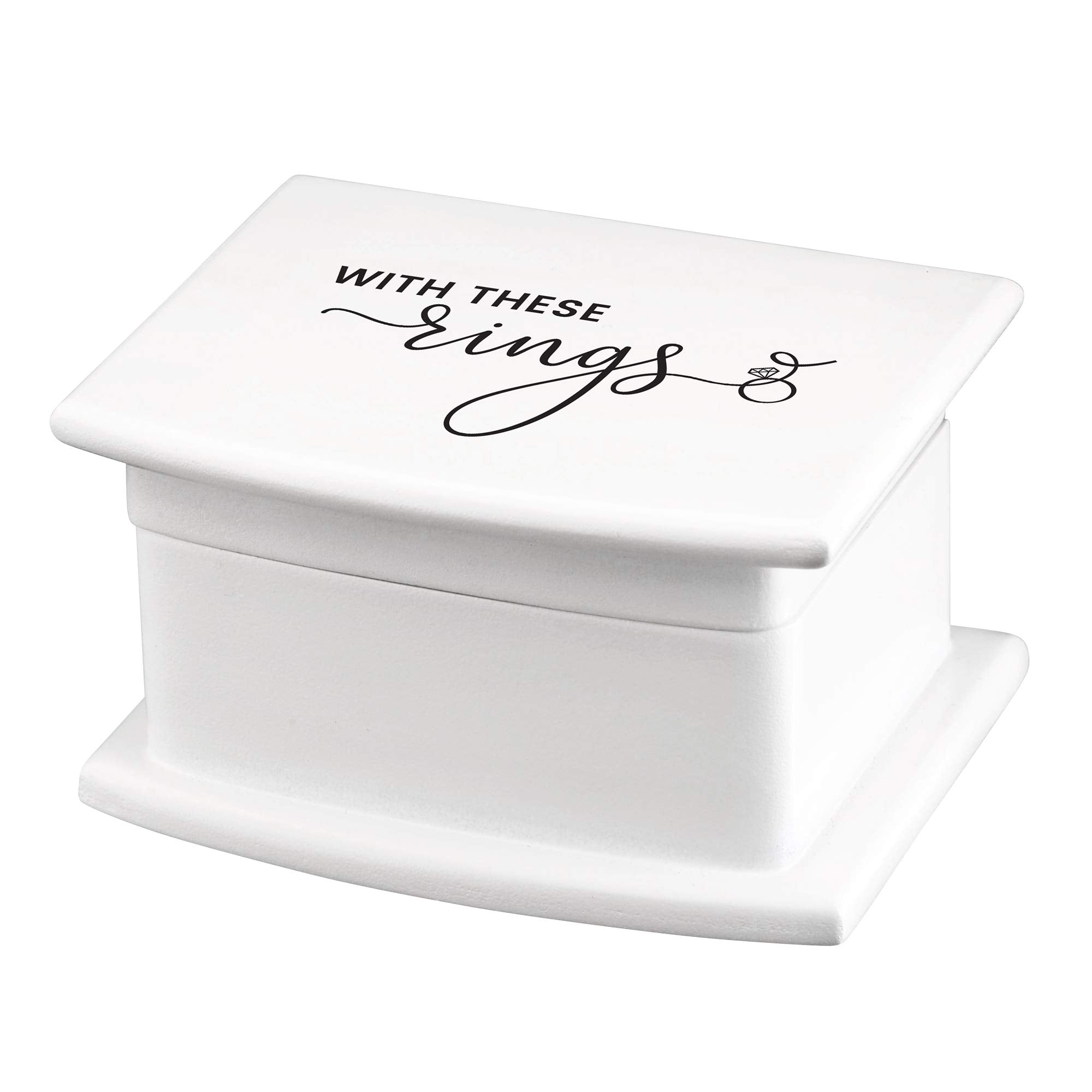 Lillian Rose White, Thee Wed Box Ring Pillow Alternative, 1 Count (Pack Of 1)