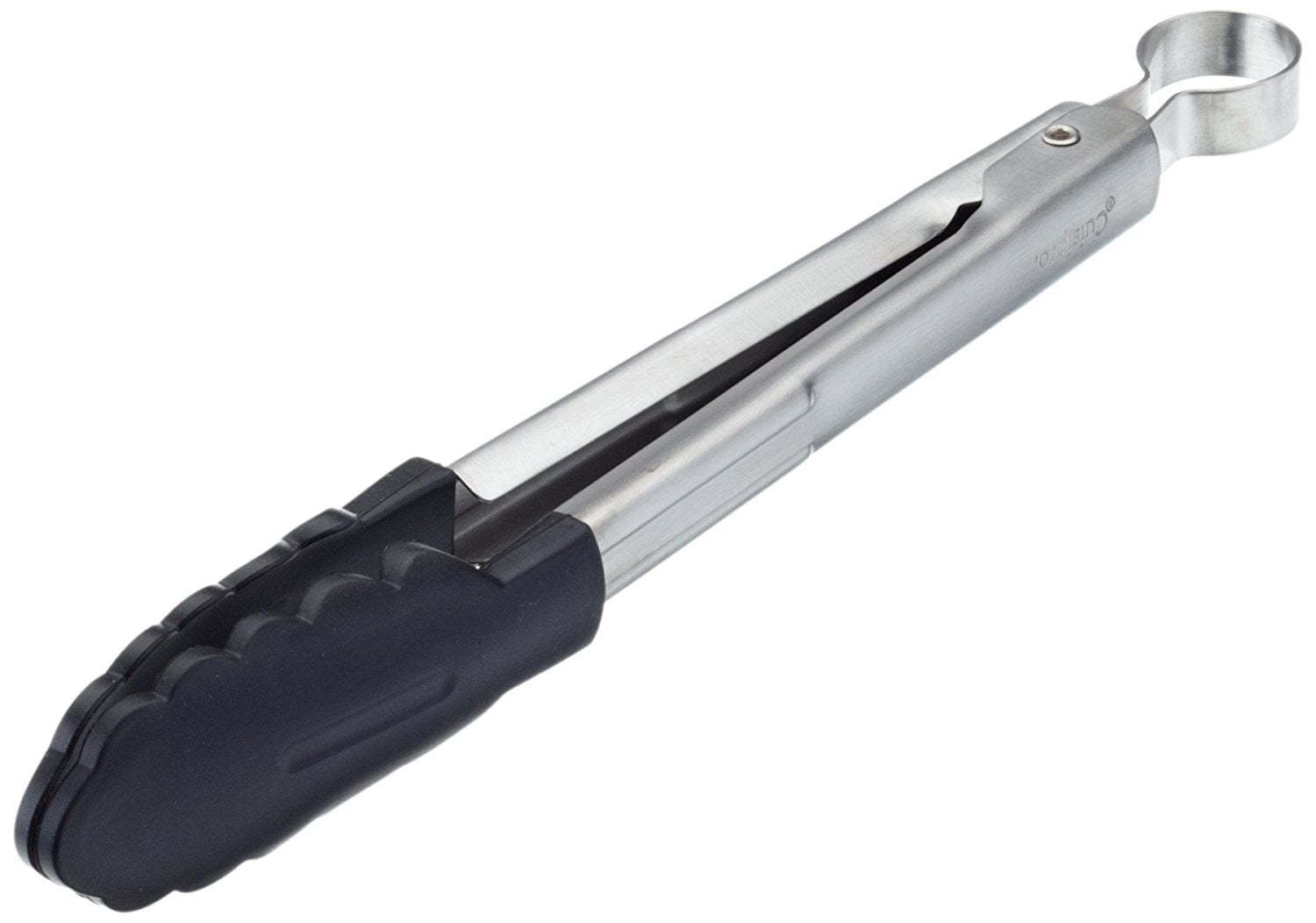 Cuisipro Silicone Locking Tongs 9.5 Inch, Black