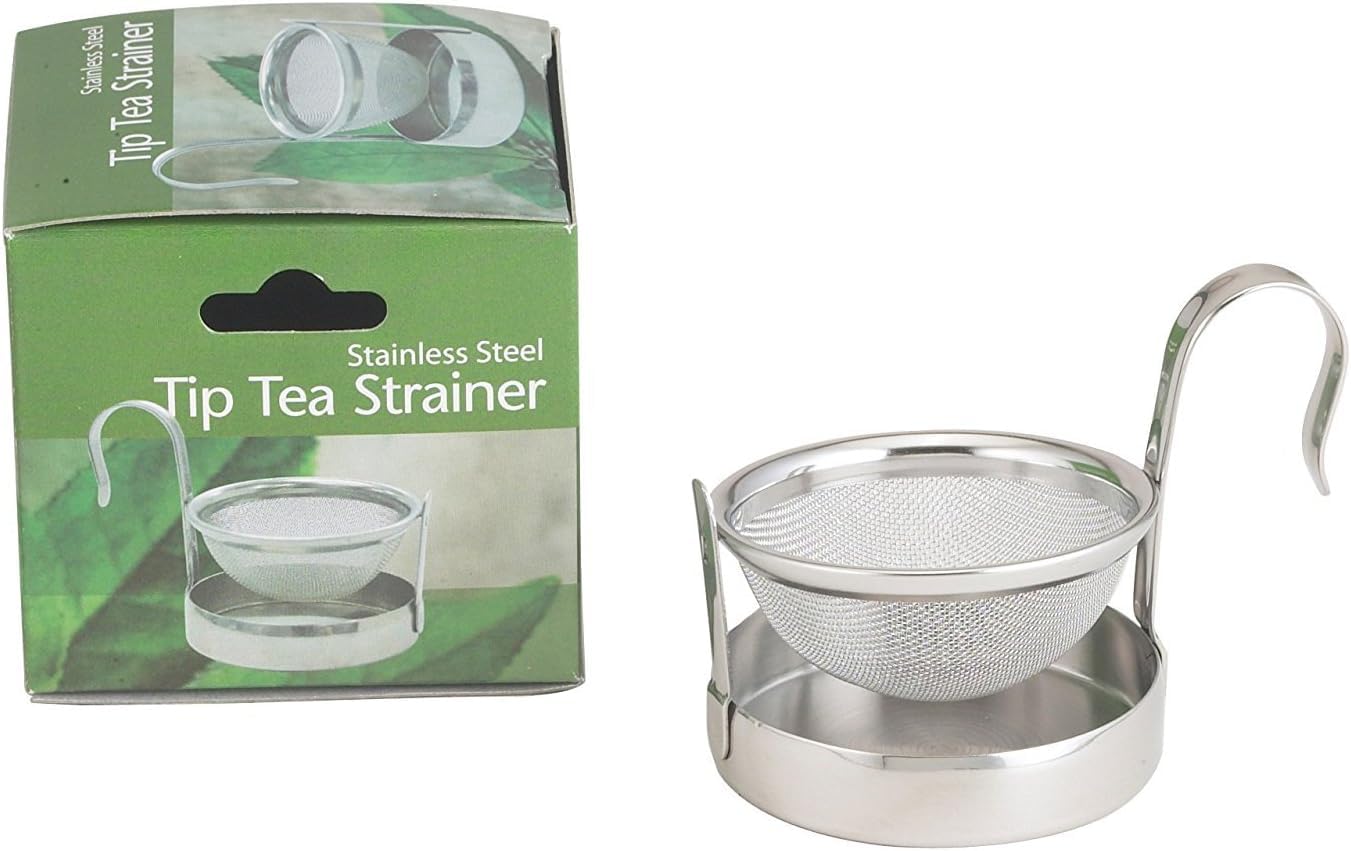 HIC Kitchen Tip Tea Strainer, 18/8 Stainless Steel