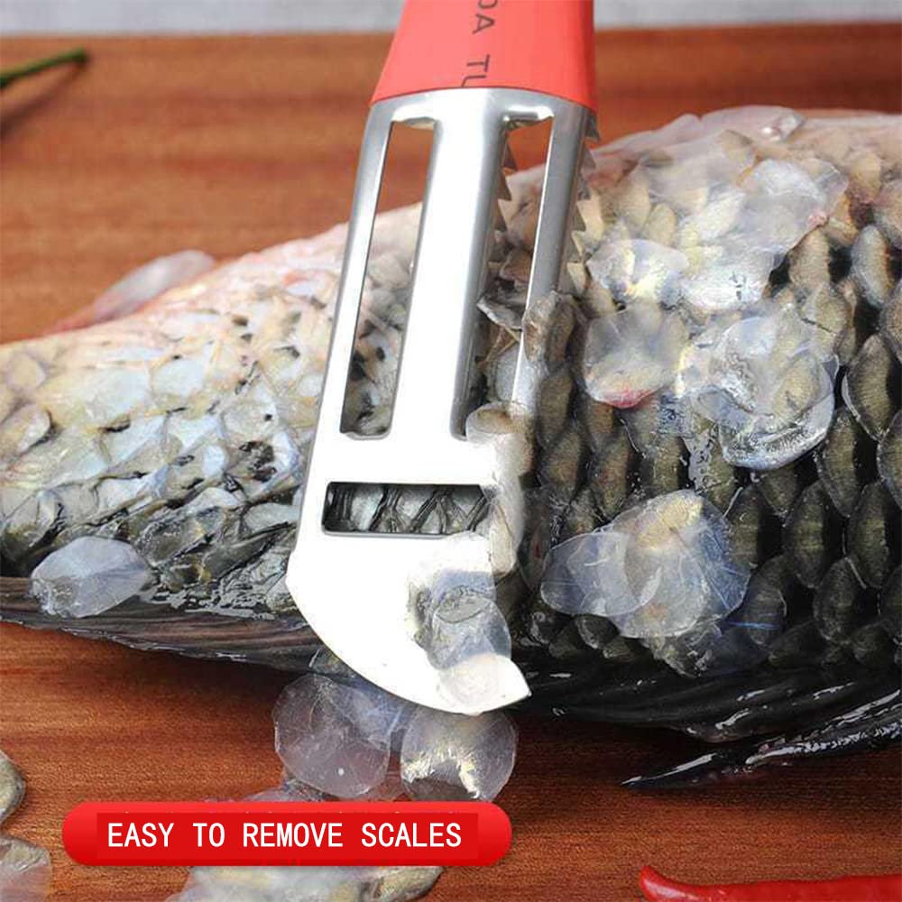 Fish Scaler Remover, Fish Scraper Fast Cleaning Fish Skin, Fish Scale Remover With Stainless Steel Sawtooth Easily Remove Fish S