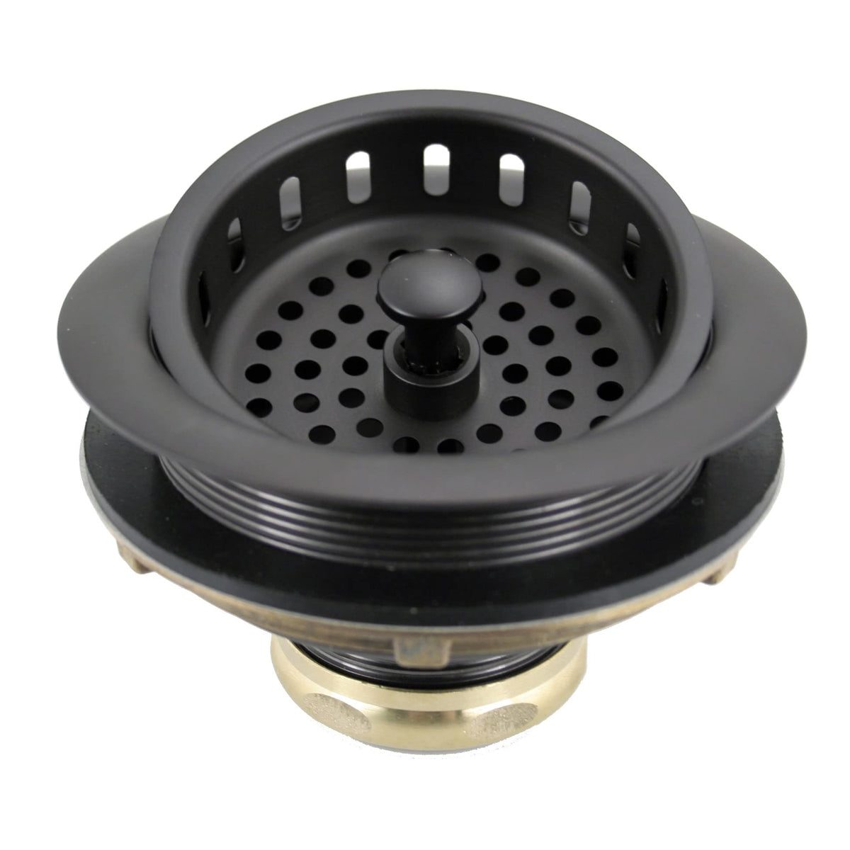 Westbrass D214-12 3-1/2'' Post Style Large Kitchen Sink Basket Strainer, 1-Pack, Oil Rubbed Bronze