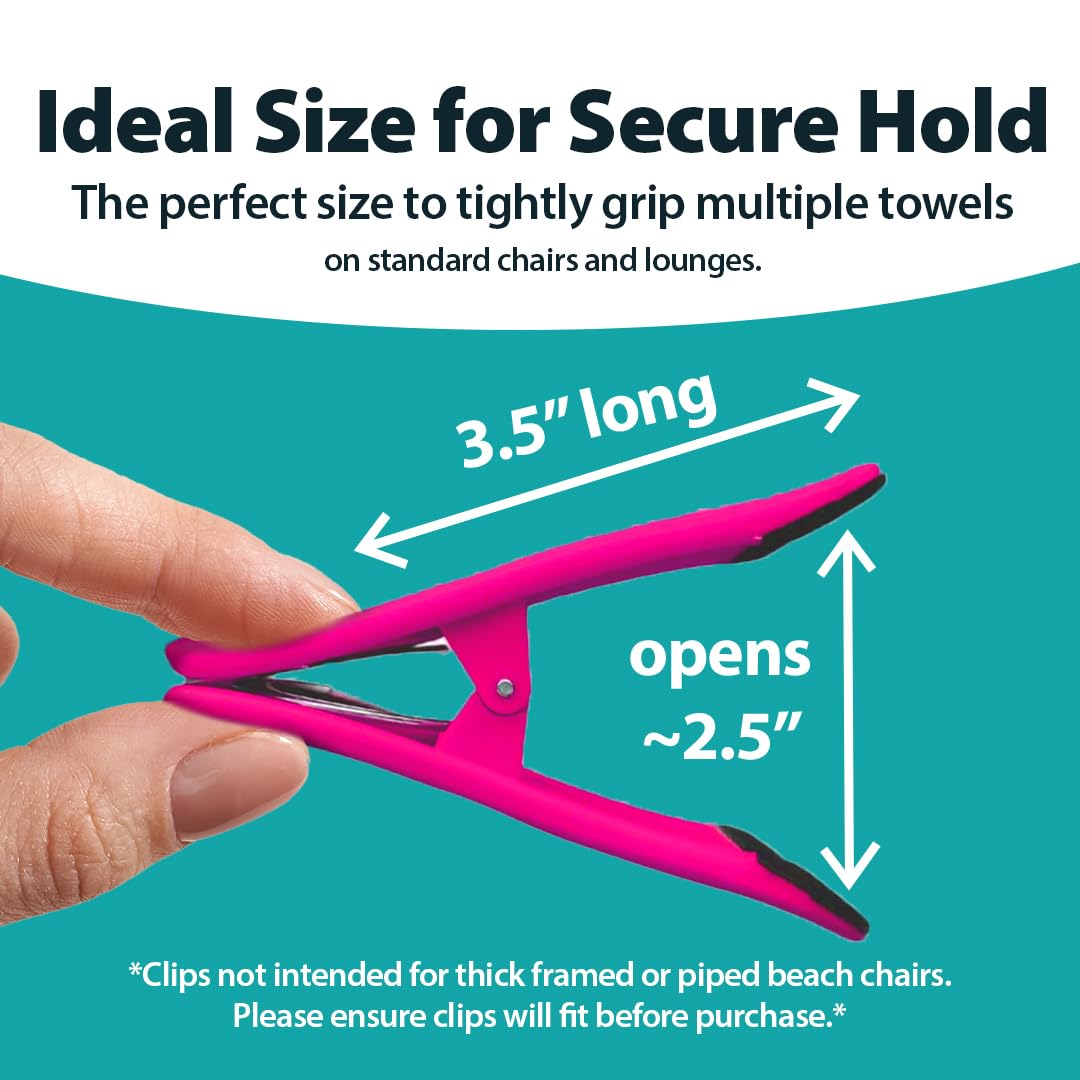 Core Clips - Beach Towel Clips, 3    Stainless Steel Beach Towel Clips With 2.5    Opening, Beach Towel Clips For Pool Chairs An