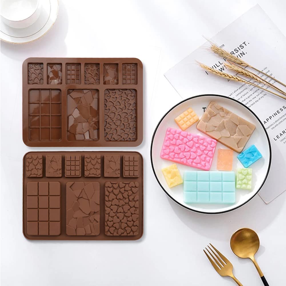 4 Pcs Silicone Chocolate Molds, Break Apart Chocolate Molds 9 Cavity Chocolate Silicone Molds Break Apart Candy Molds For Cake D
