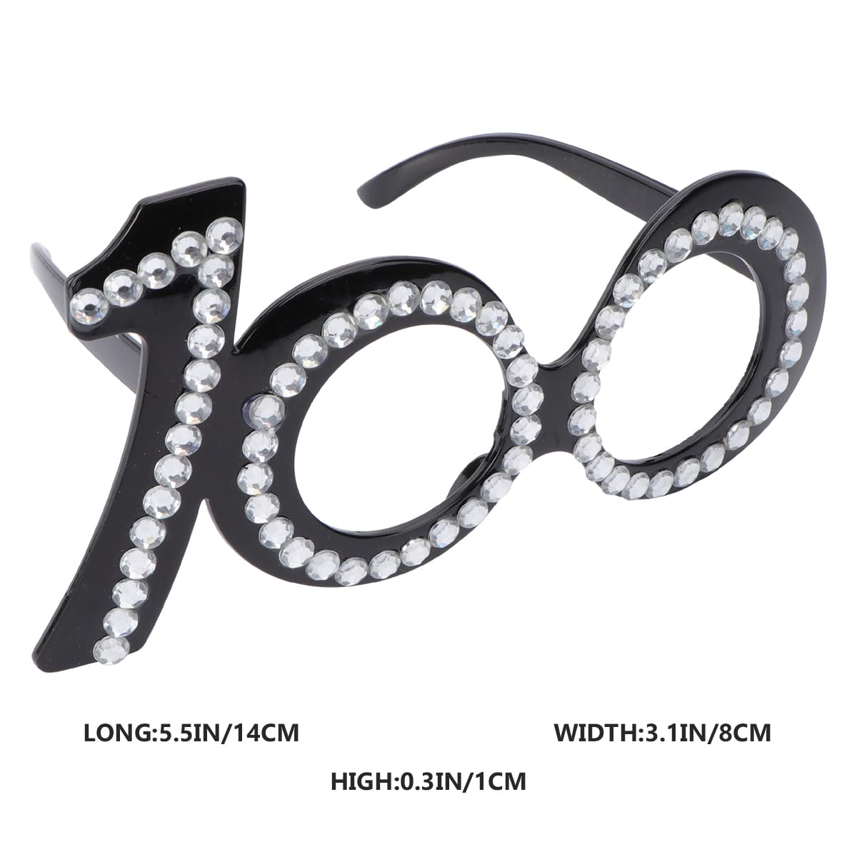 Abaodam 100Th Birthday Eyeglasses Glitter Number Funny Sunglasses Photo Prop Party Favor For Celebration Holiday 100Th Birthday
