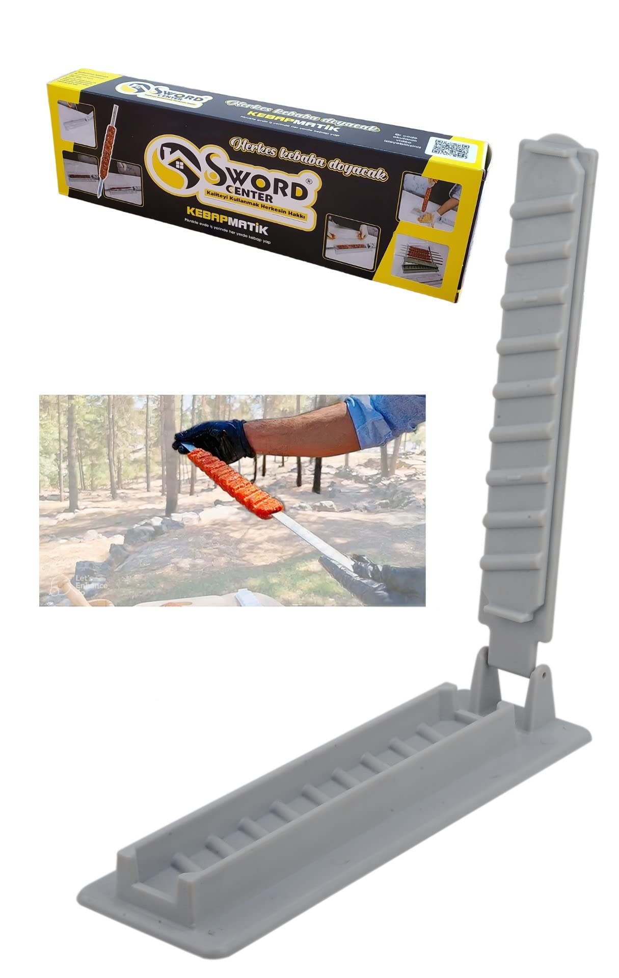 Kebapmatik Kebab Maker By Yes Way Kebab, Plastic Kebab Press, Manual Kabob Mould, Form Your Kofta Kebab Like A Traditional Chef