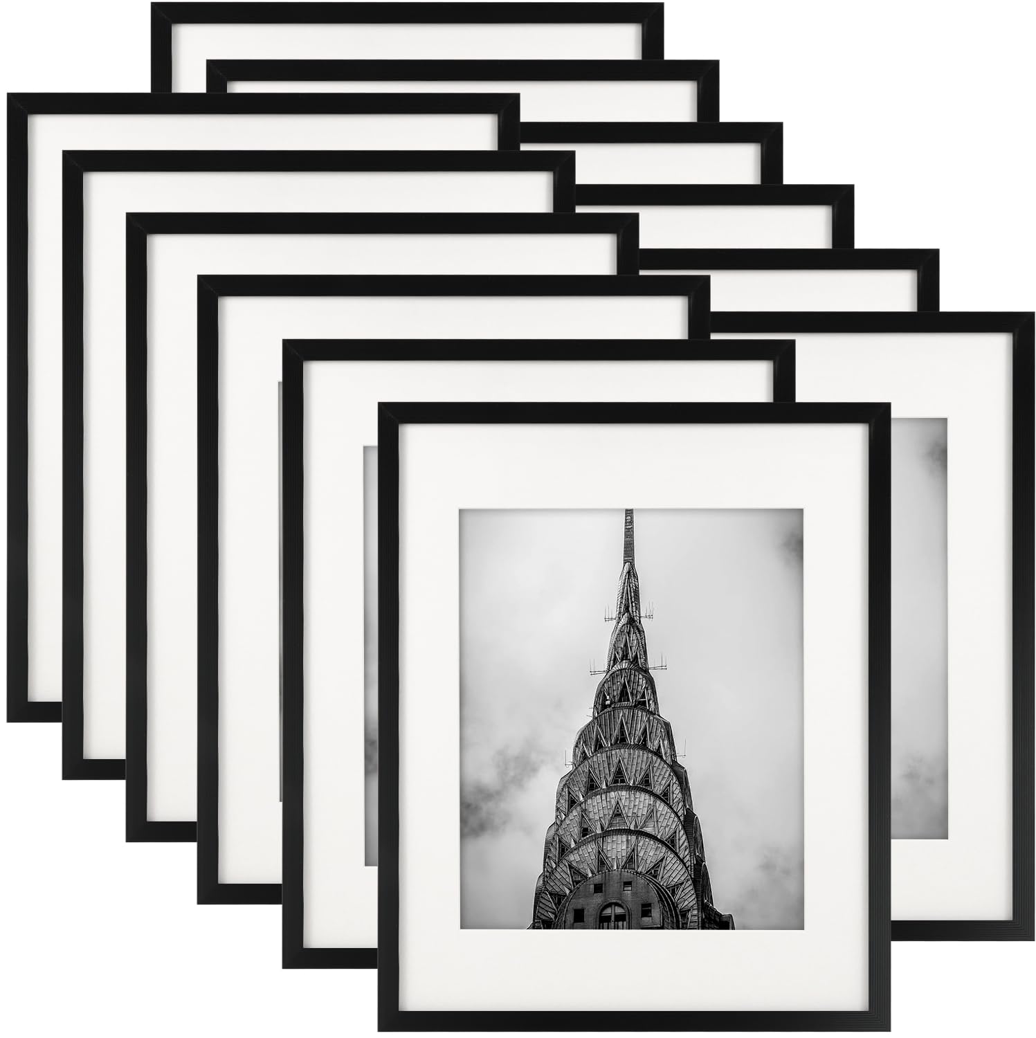 11x14 Picture Frames Black Set of 12 for Wall Gallery Collage Photo Frames or Tabletop Display