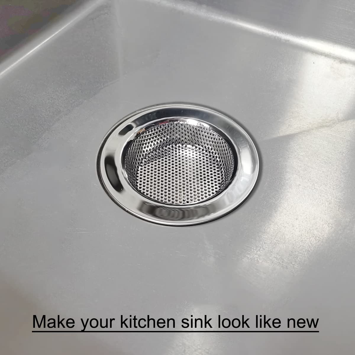 Seatery 4PCS Kitchen Sink Strainers  Sink Drain Filter  Sink Basket Strainer  4.5 Inch Stainless Steel Sink Drain Strainer  Food Scraps Catcher for Kitchen